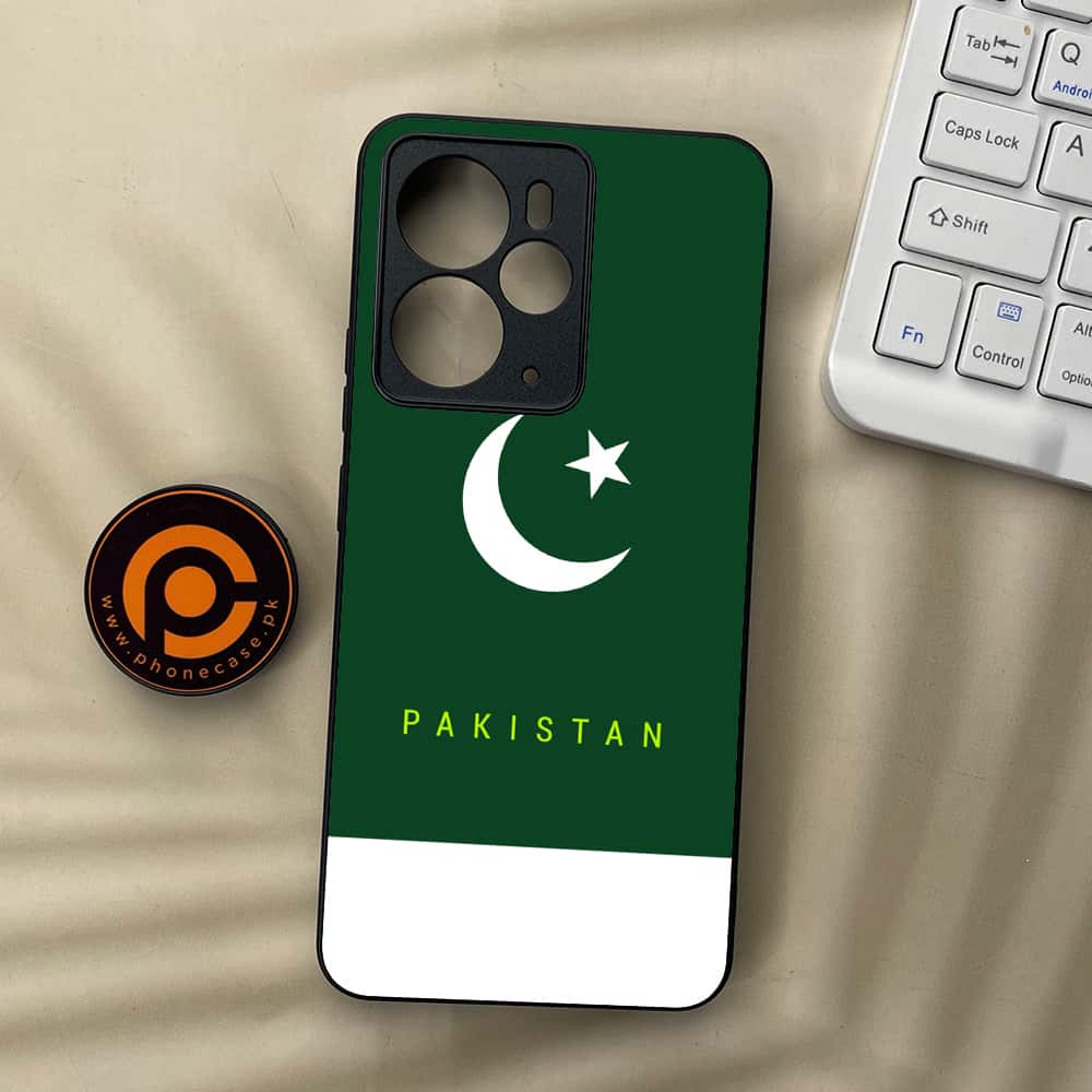 Realme 14T 5G - Pakistani Flag Series - Premium Metal Printed soft Bumper Shock Proof Case