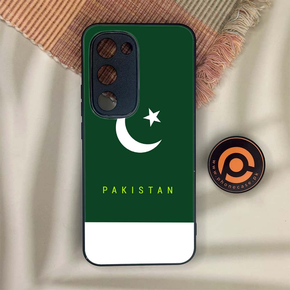 Tecno Spark 40 Pro Plus - Pakistani Flag Series - Premium Metal Printed soft Bumper shock Proof Case