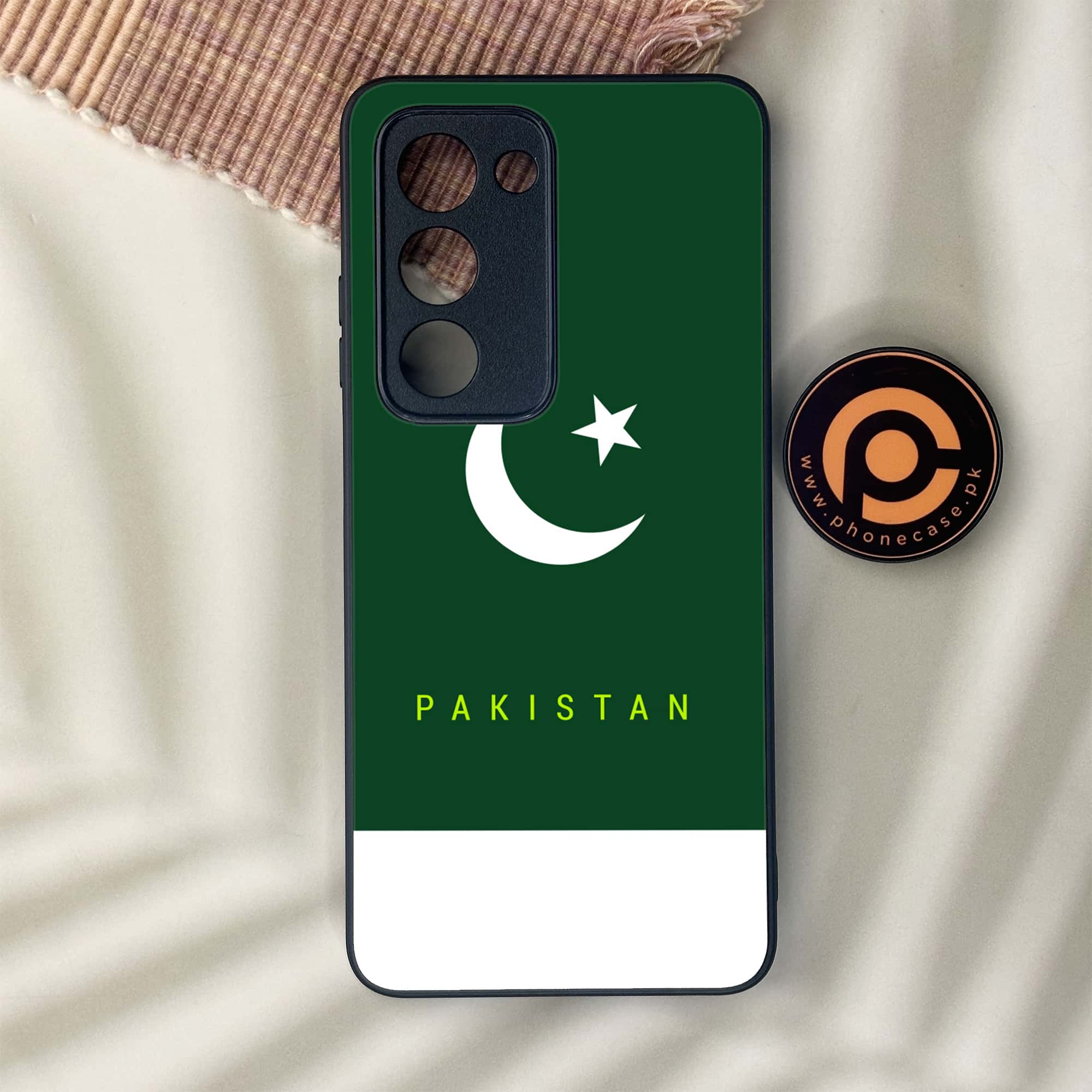 Oppo A5 2025 - Pakistani Flag Series - Premium Metal Printed soft Bumper shock Proof Case