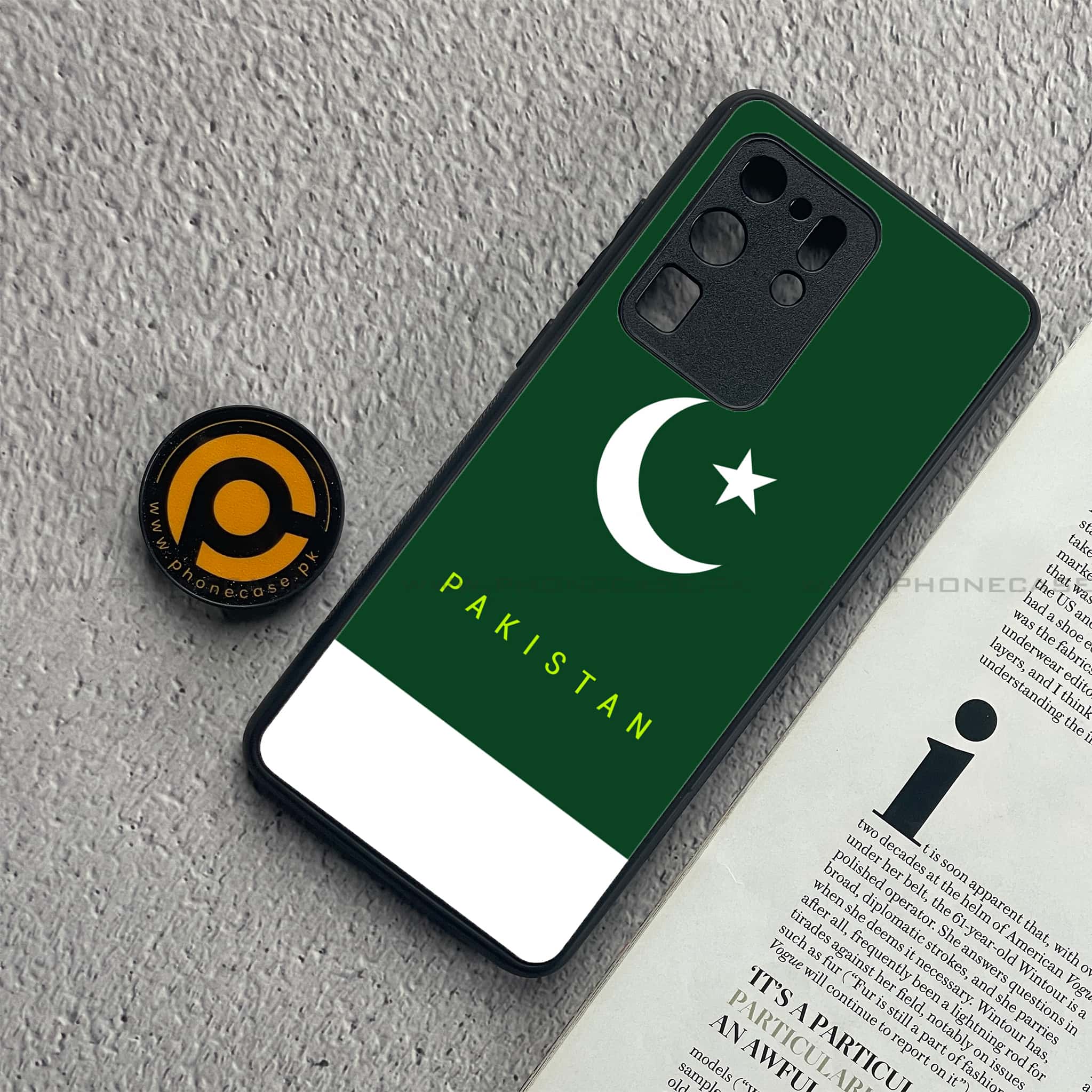 Samsung Galaxy S20 Ultra - Pakistani Flag Series - Premium Printed Glass soft Bumper shock Proof Case