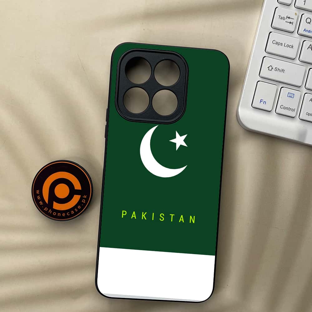 Honor X5b Plus - Pakistani Flag Series - Premium Metal  Printed soft Bumper shock Proof Case