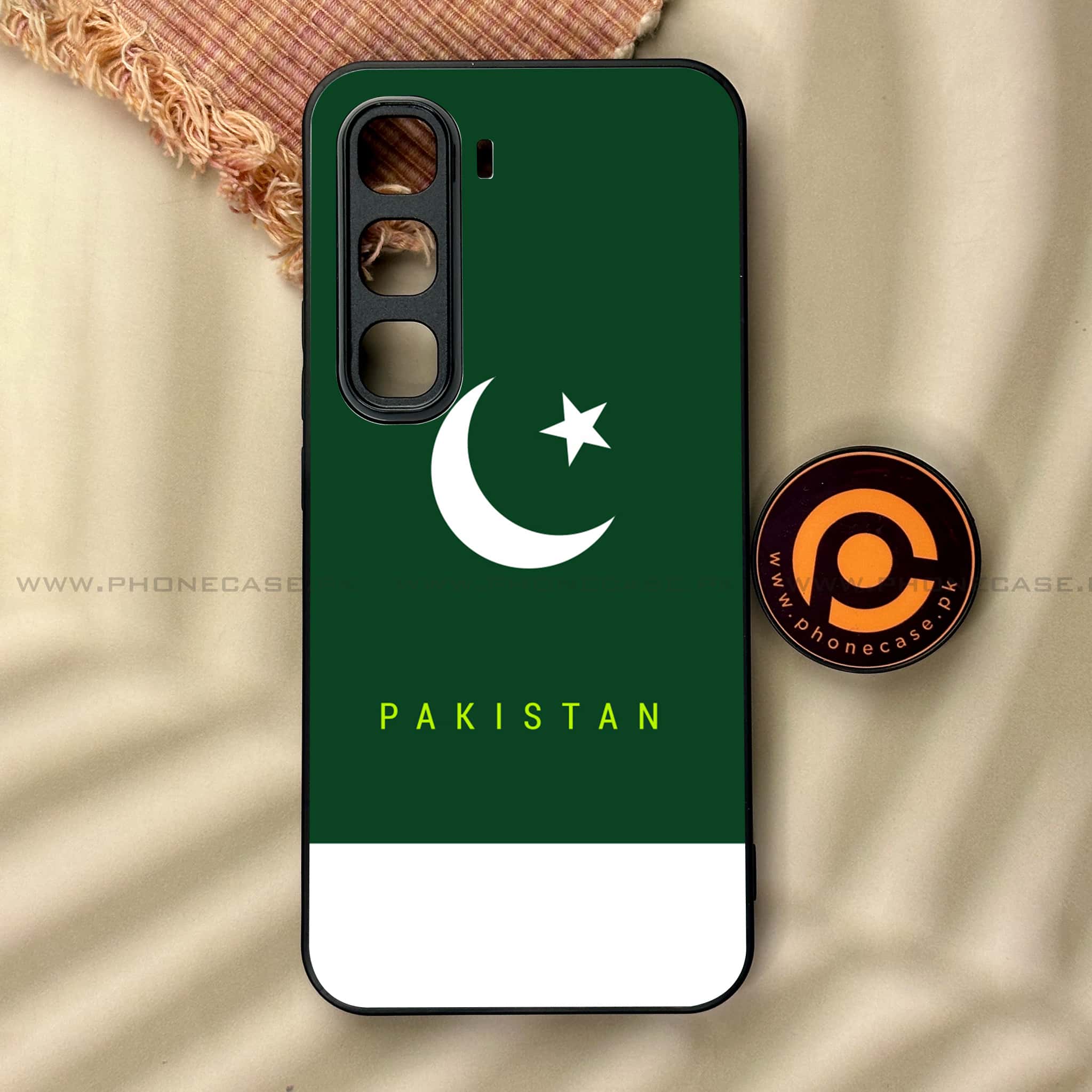 Infinix Hot 60 Pro - Pakistani Flag Series - Premium Metal Printed soft Bumper shock Proof Case
