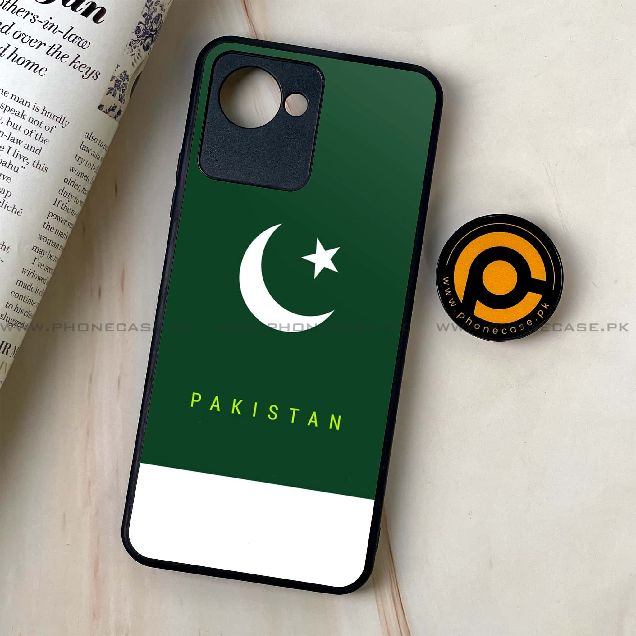Realme C30 - Pakistani Flag Series - Premium Printed Glass soft Bumper shock Proof Case
