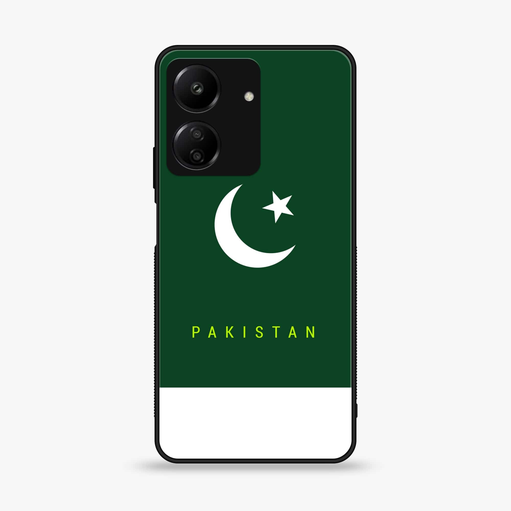 Xiaomi Poco C65 - Pakistani Flag Series - Premium Printed Glass soft Bumper shock Proof Case