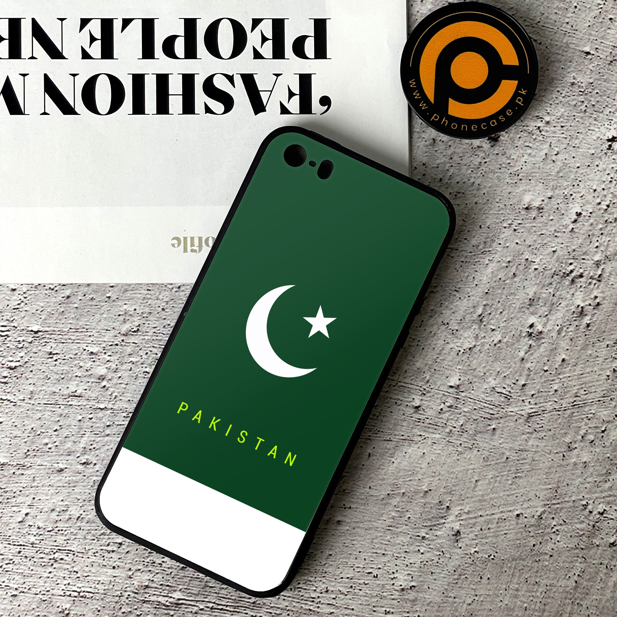 iPhone 5/5c/5s - Pakistani Flag Series - Premium Printed Glass soft Bumper shock Proof Case