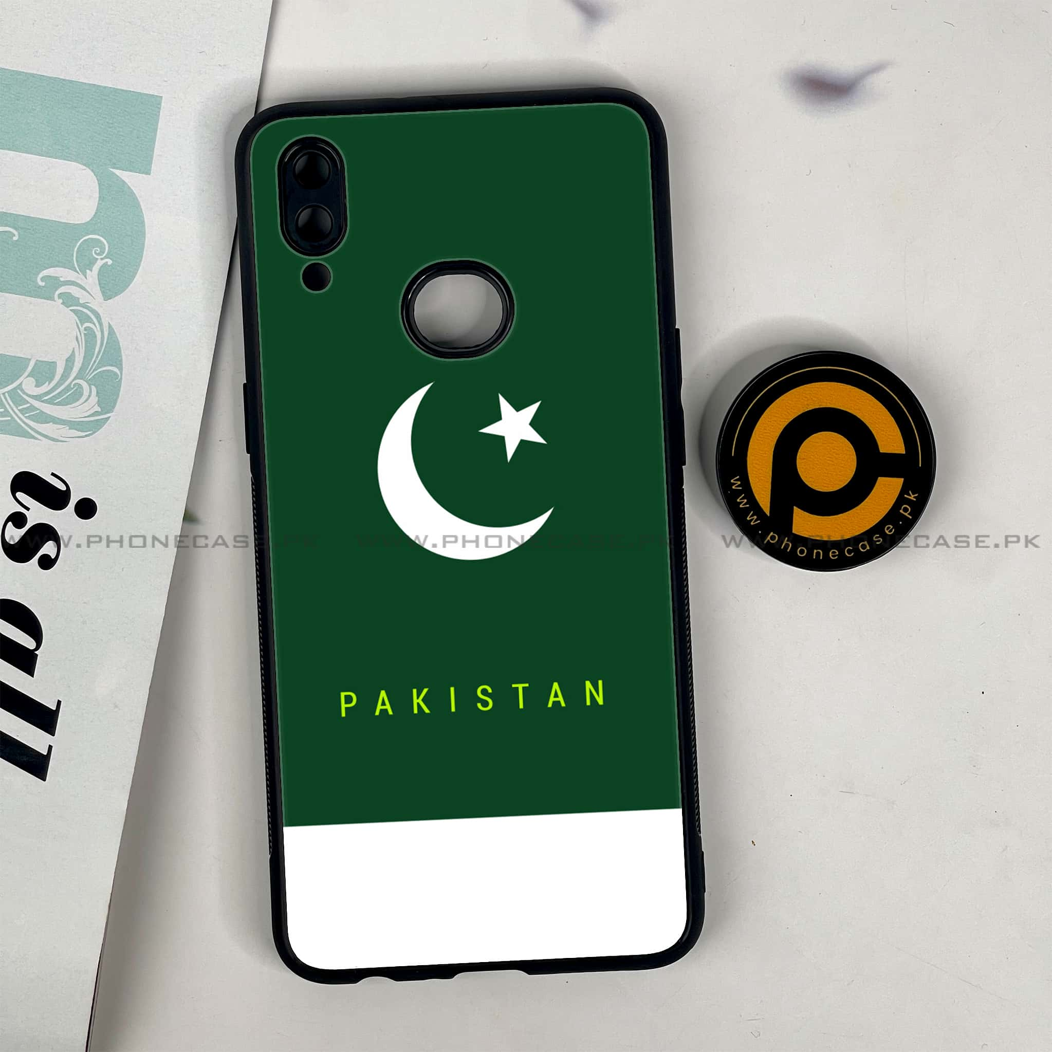 Galaxy A10s - Pakistani Flag Series - Premium Printed Glass soft Bumper shock Proof Case