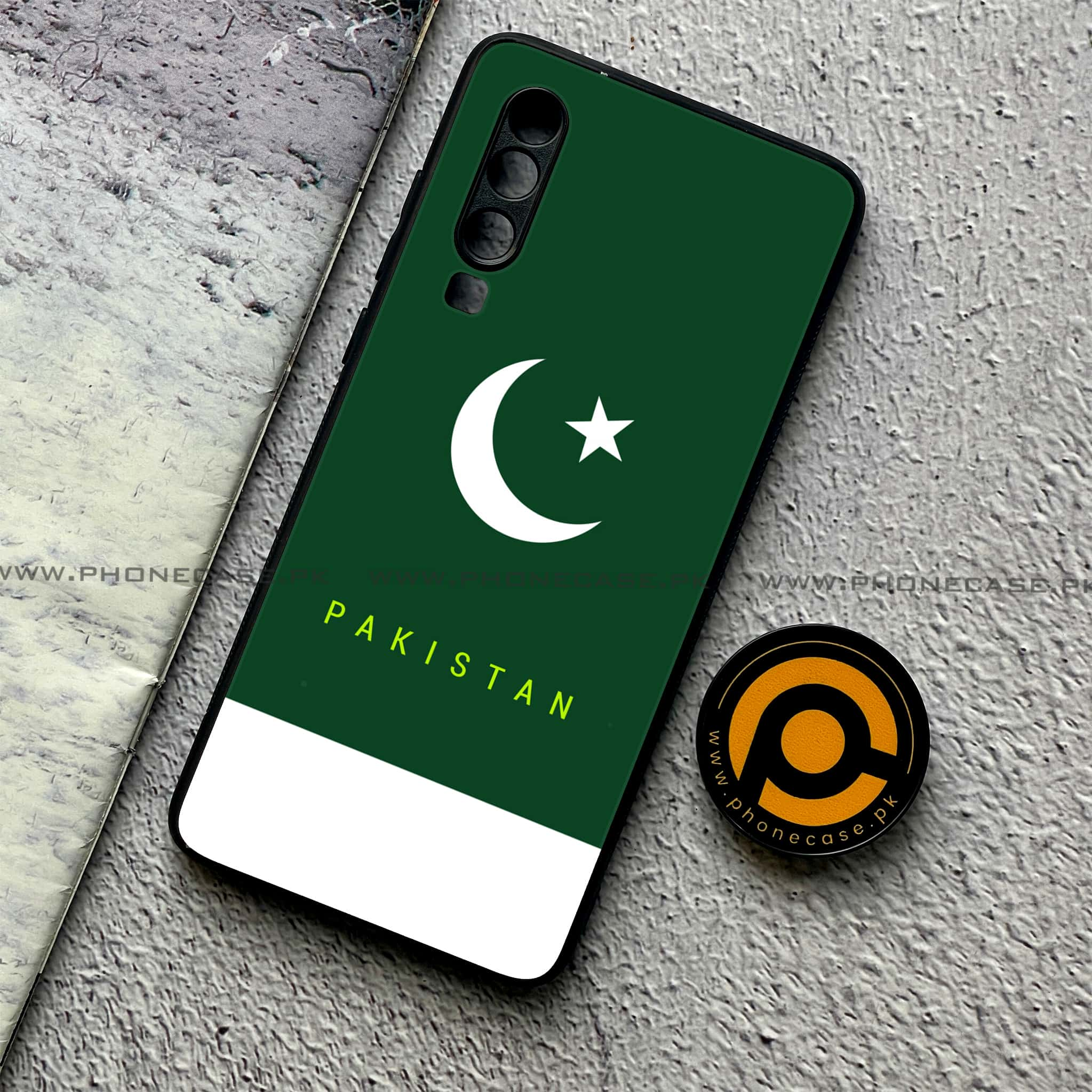 Huawei P30 - Pakistani Flag Series - Premium Printed Glass soft Bumper shock Proof Case