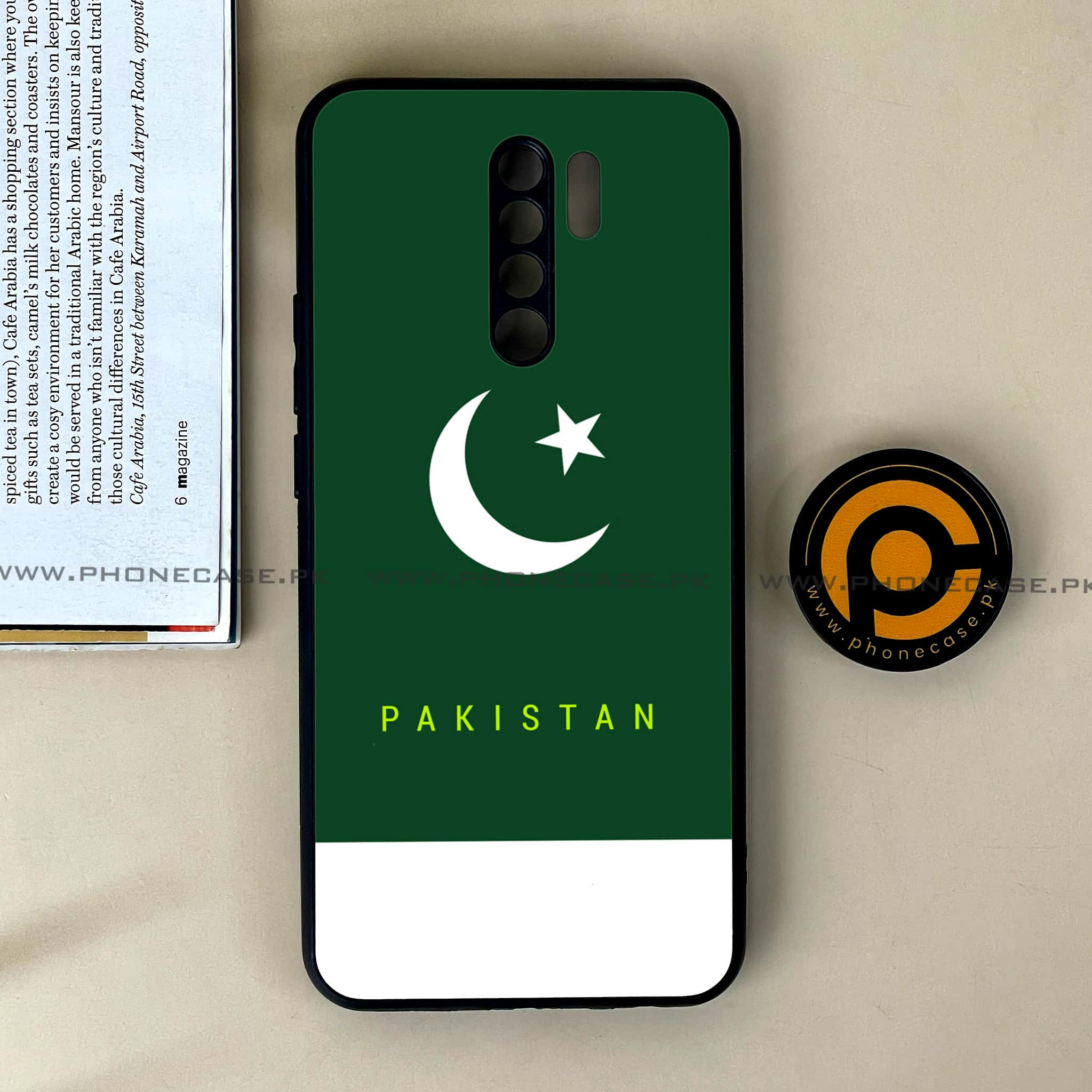 Xiaomi Redmi 9 - Pakistani Flag Series - Premium Printed Glass soft Bumper shock Proof Case