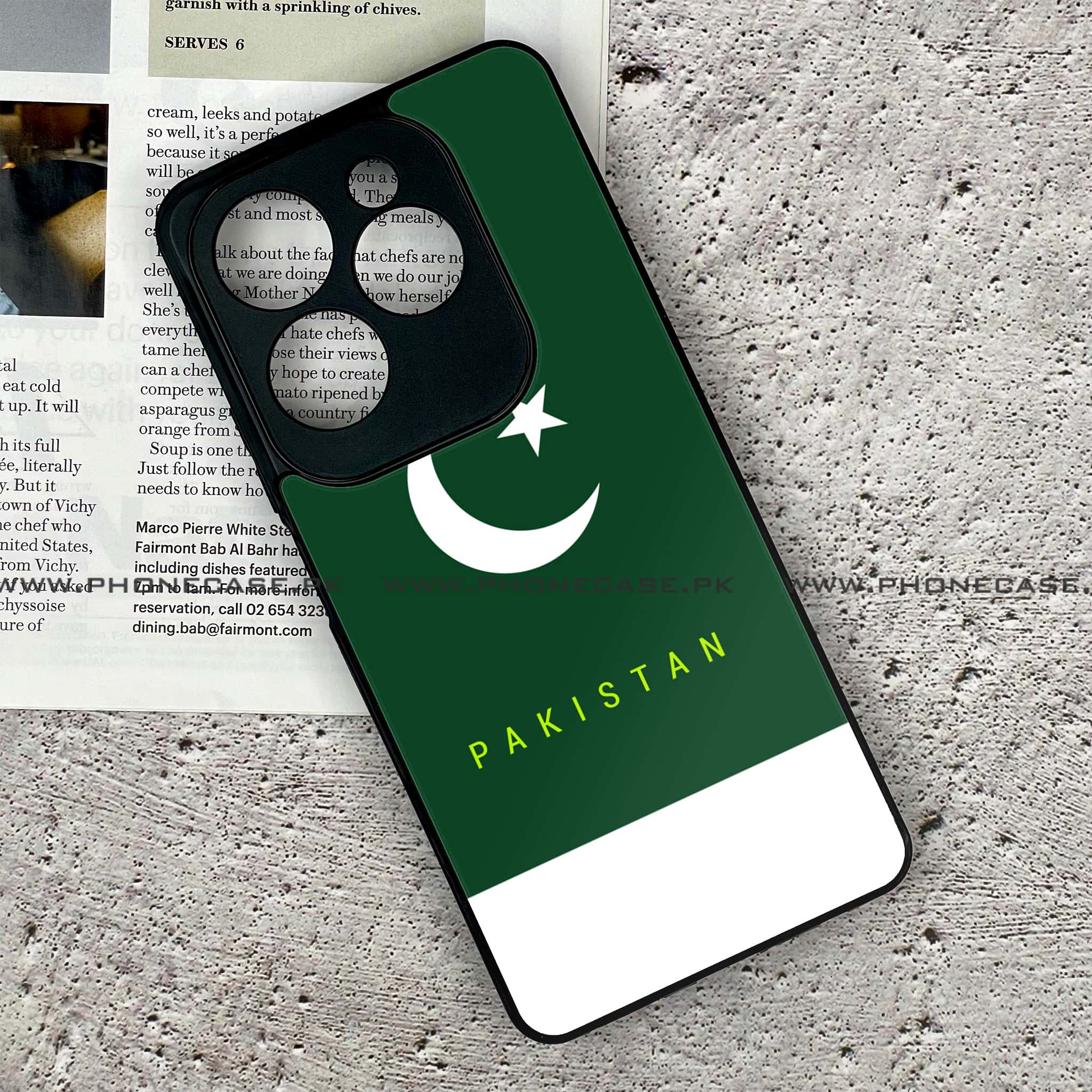 Infinix Hot 40 - Pakistani Flag Series - Premium Metal Printed soft Bumper shock Proof Case