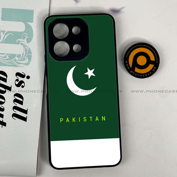 Vivo Y28 - Pakistani Flag Design 5 - Premium Printed Glass soft Bumper shock Proof Case CS-20922