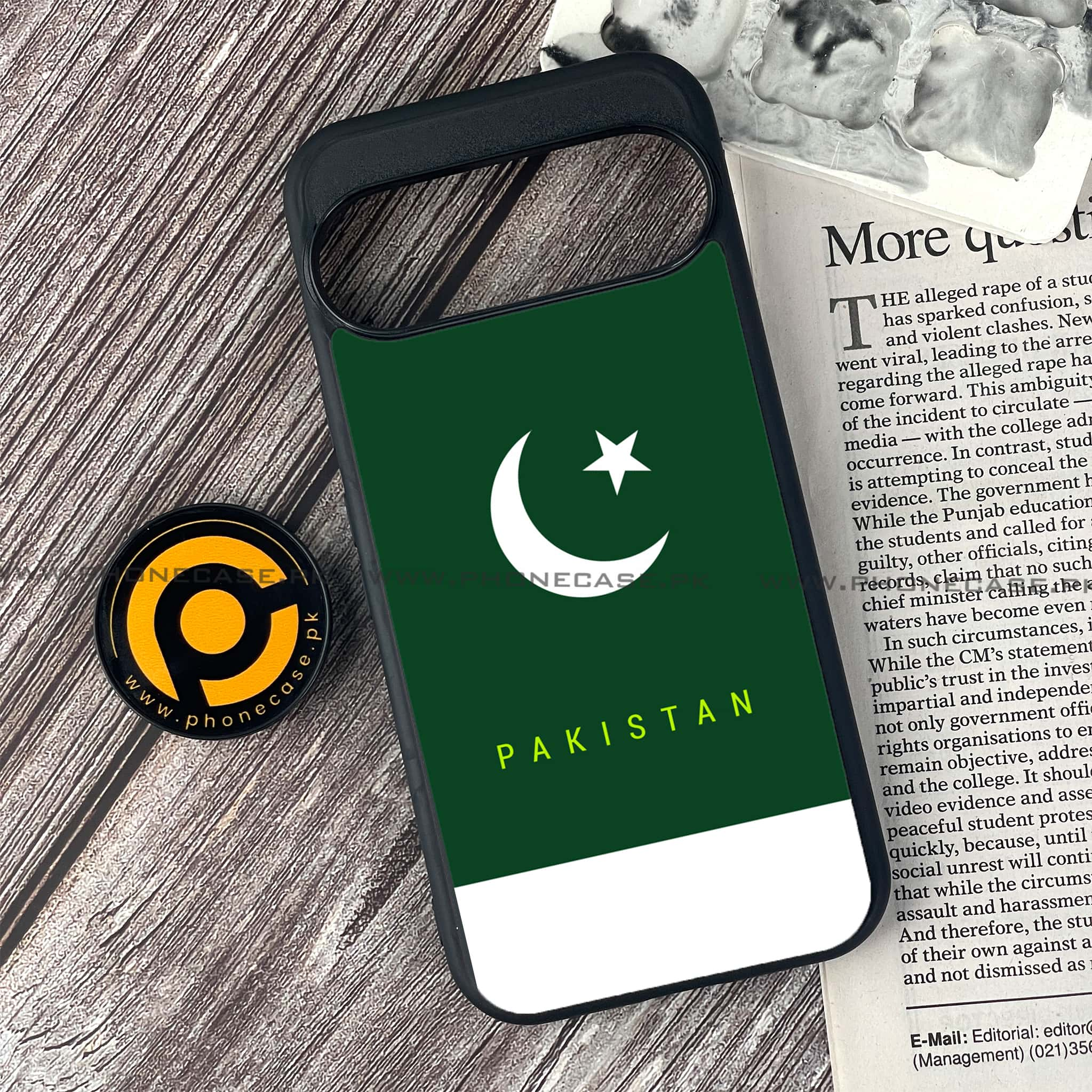 Google Pixel 9 - Pakistani Flag Series - Premium Printed Glass soft Bumper shock Proof Case