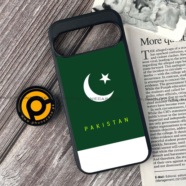 Google Pixel 9 Pro - Pakistani Flag Design 5  - Premium Metal Printed soft Bumper Shock Proof Case CS-37360