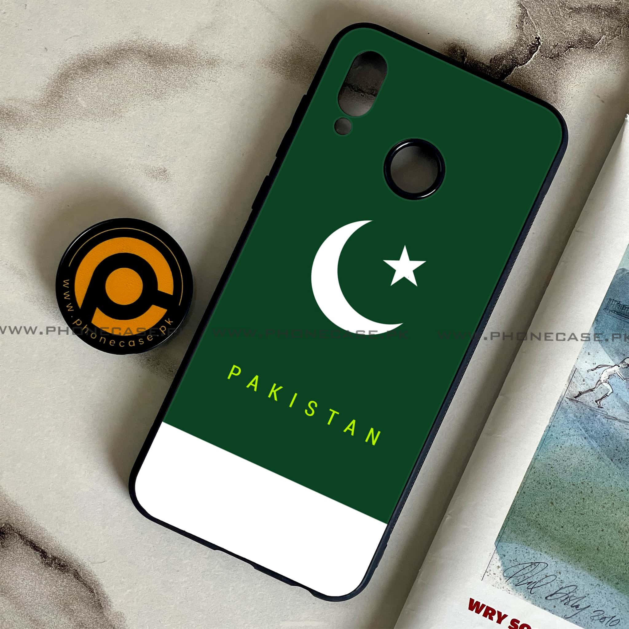 Huawei Honor Play - Pakistani Flag Series - Premium Printed Glass soft Bumper shock Proof Case