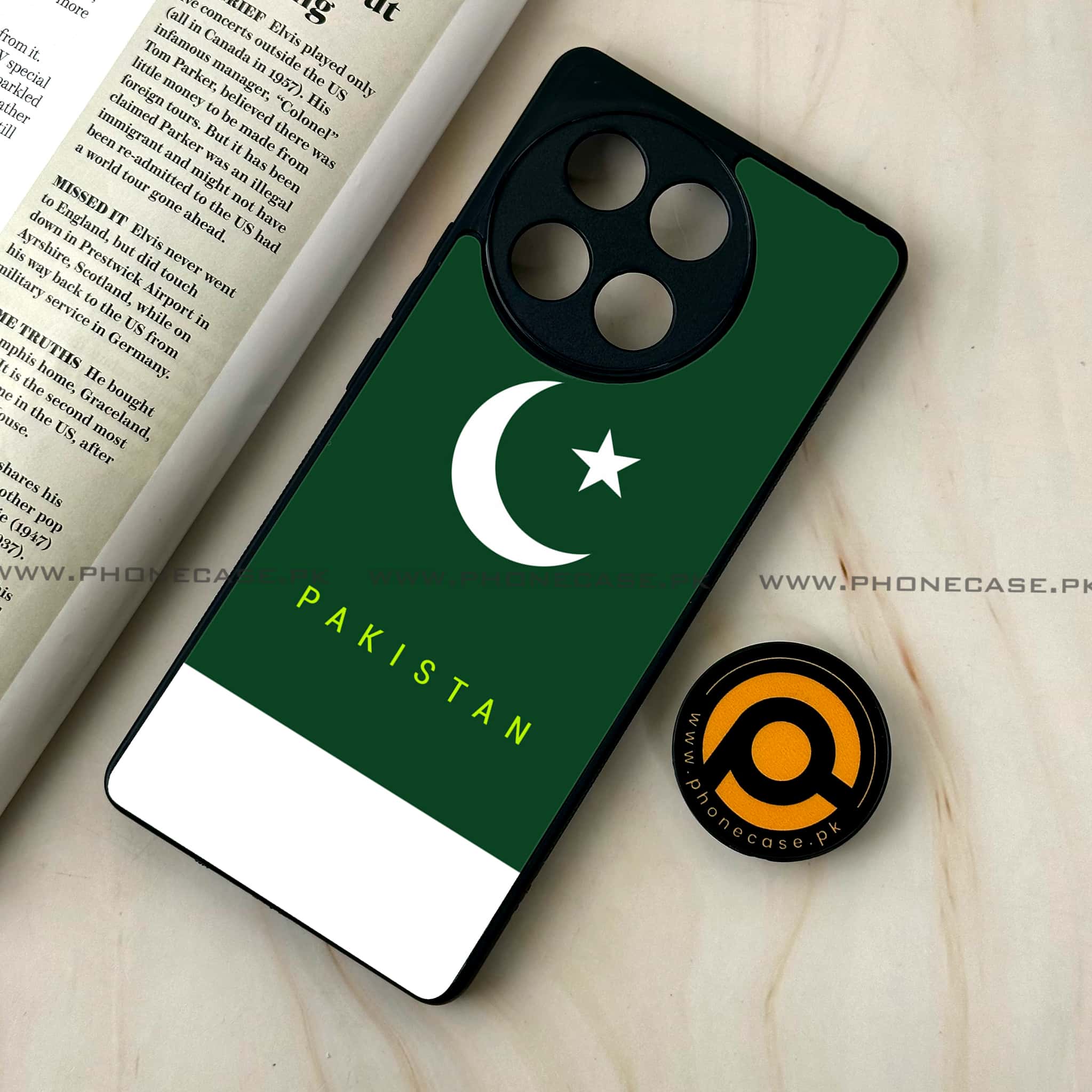 Tecno Camon 30s - Pakistani Flag Series - Premium Metal Printed soft Bumper shock Proof Case