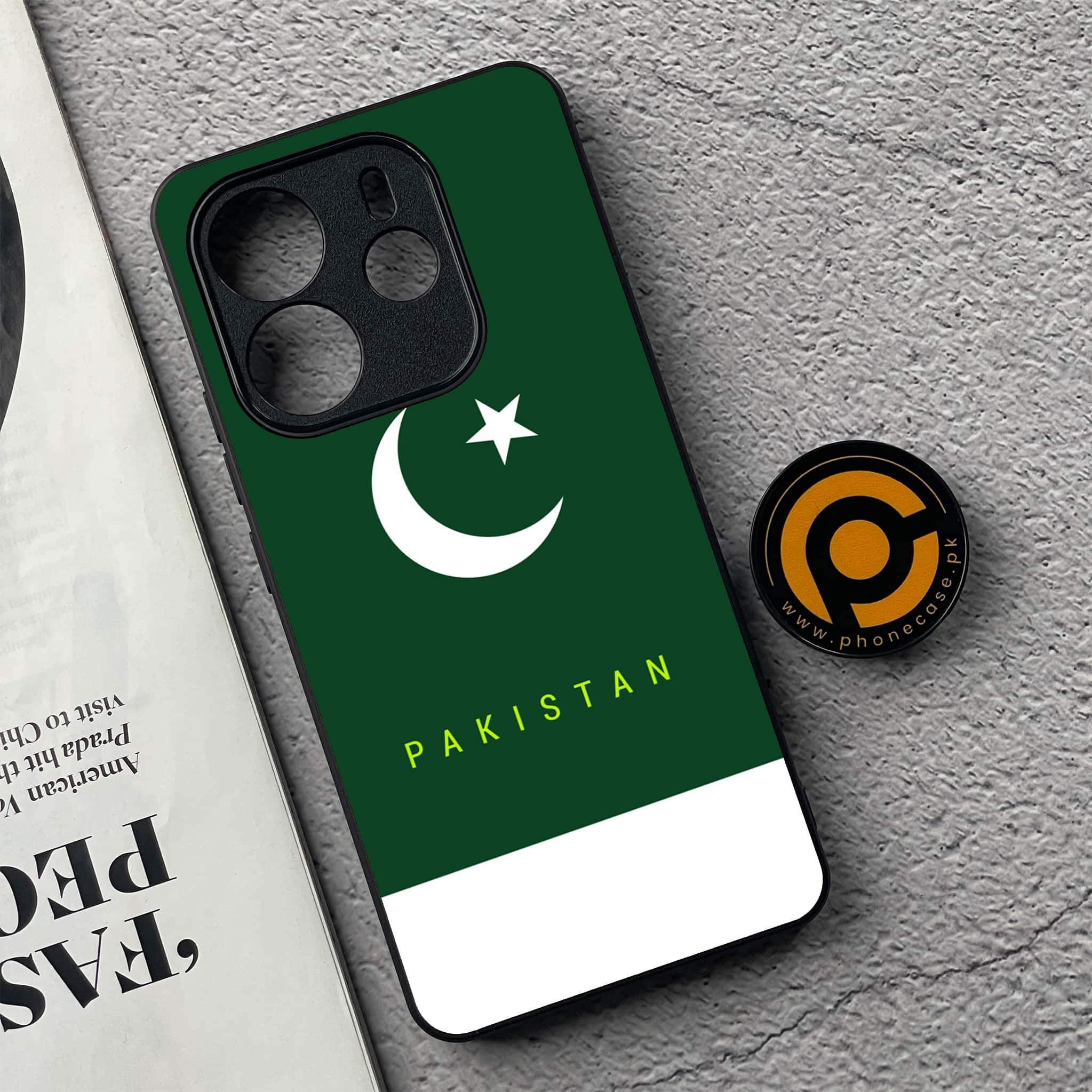 Xiaomi Redmi Note 14 - Pakistani Flag Series - Premium Printed Glass soft Bumper shock Proof Case