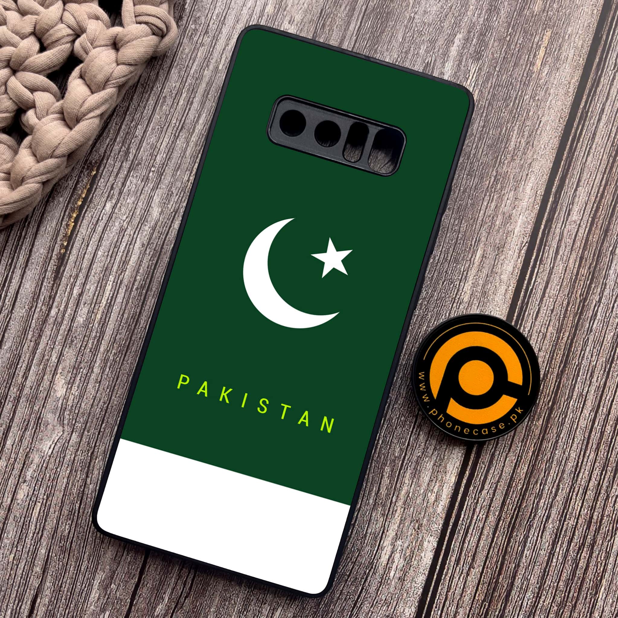 Samsung Galaxy Note 8 - Pakistani Flag Series - Premium Metal Printed soft Bumper shock Proof Case
