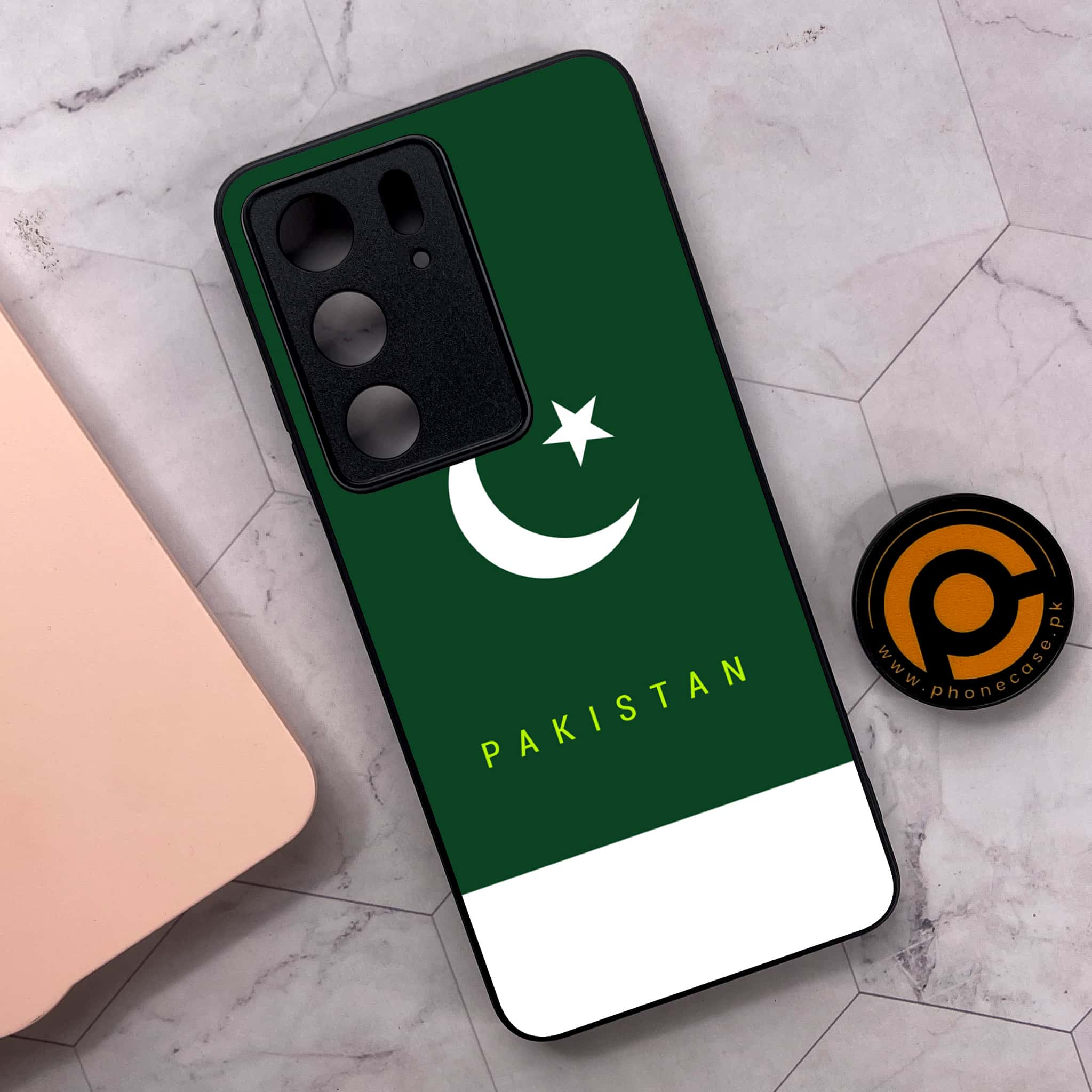 Realme C75x 4G - Pakistani Flag Series - Premium Metal Printed soft Bumper shock Proof Case