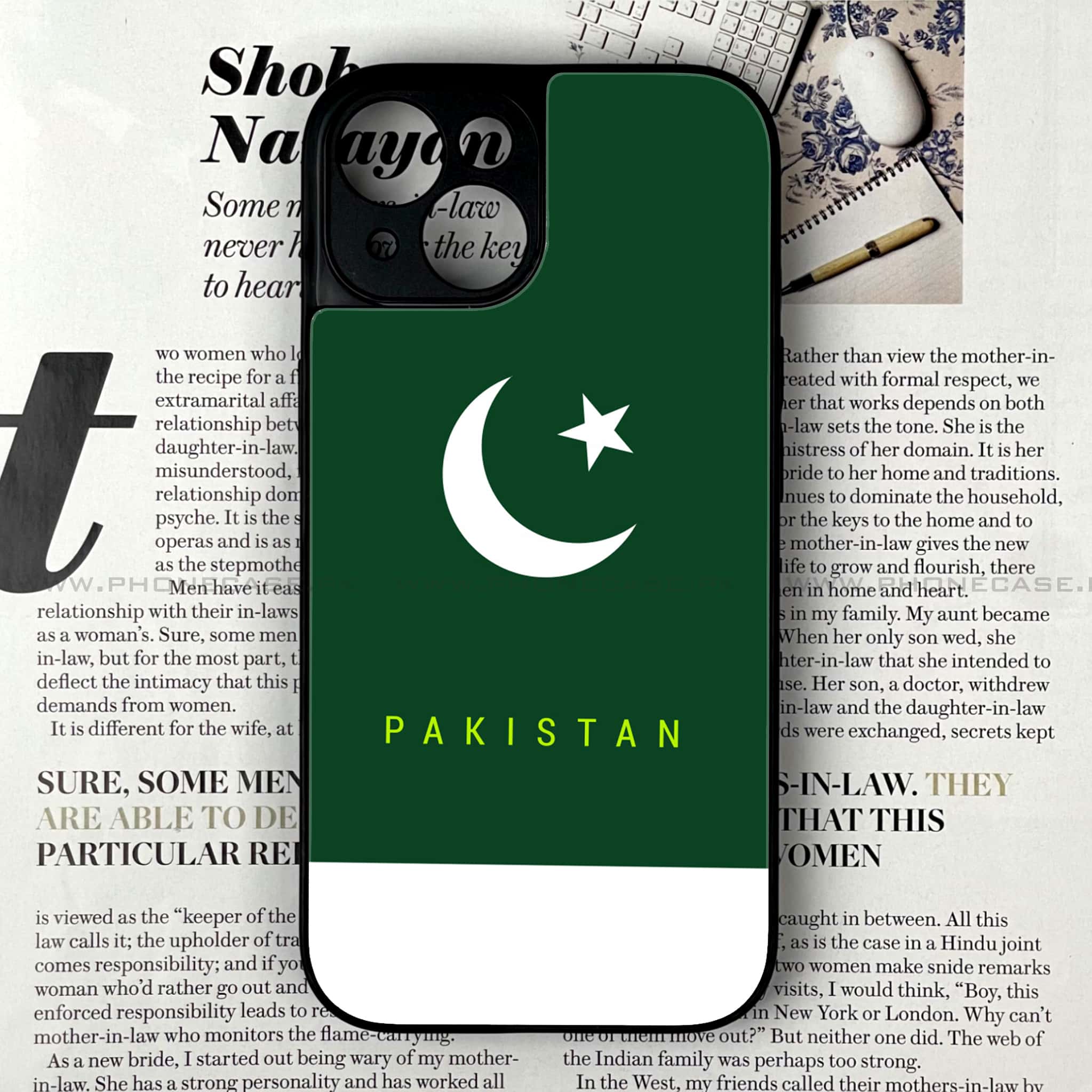 iPhone 15 Plus - Pakistani Flag Series - Premium Printed Glass soft Bumper shock Proof Case