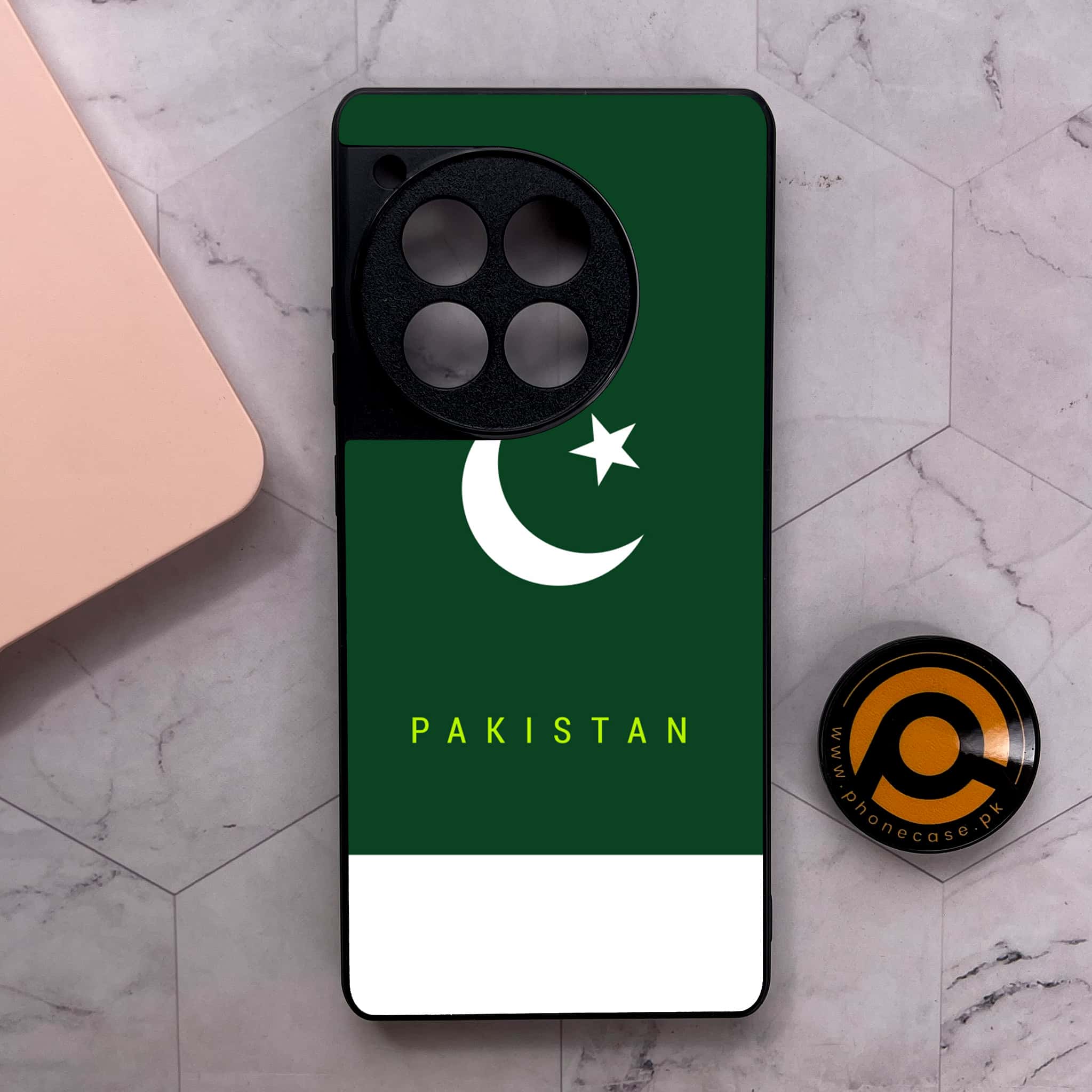 OnePlus 12R - Pakistani Flag Series - Premium Metal Printed soft Bumper shock Proof Case