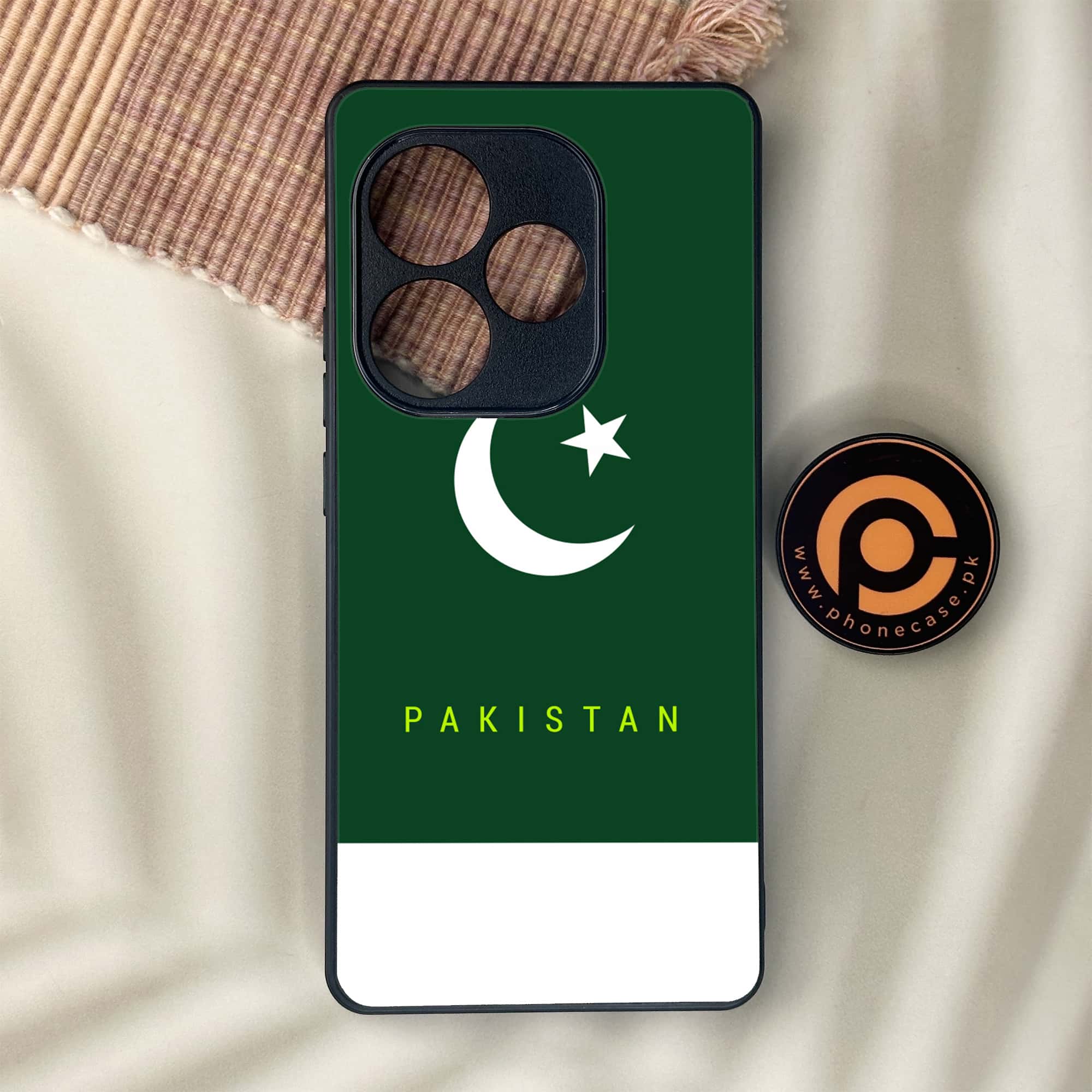 Realme GT 6 - Pakistani Flag Series - Premium Metal Printed soft Bumper shock Proof Case