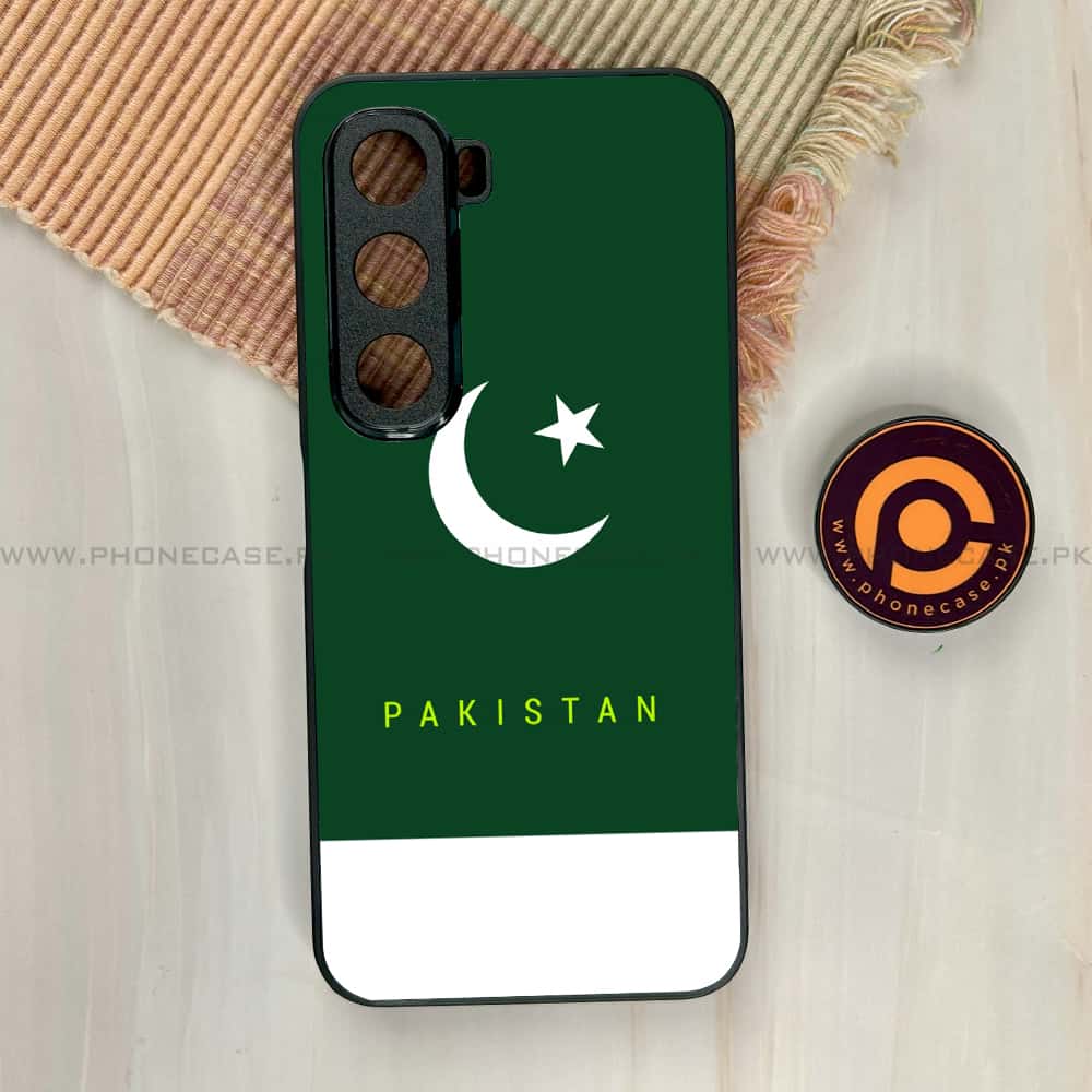 Infinix Hot 60i - Pakistani Flag Series - Premium Metal Printed soft Bumper shock Proof Case