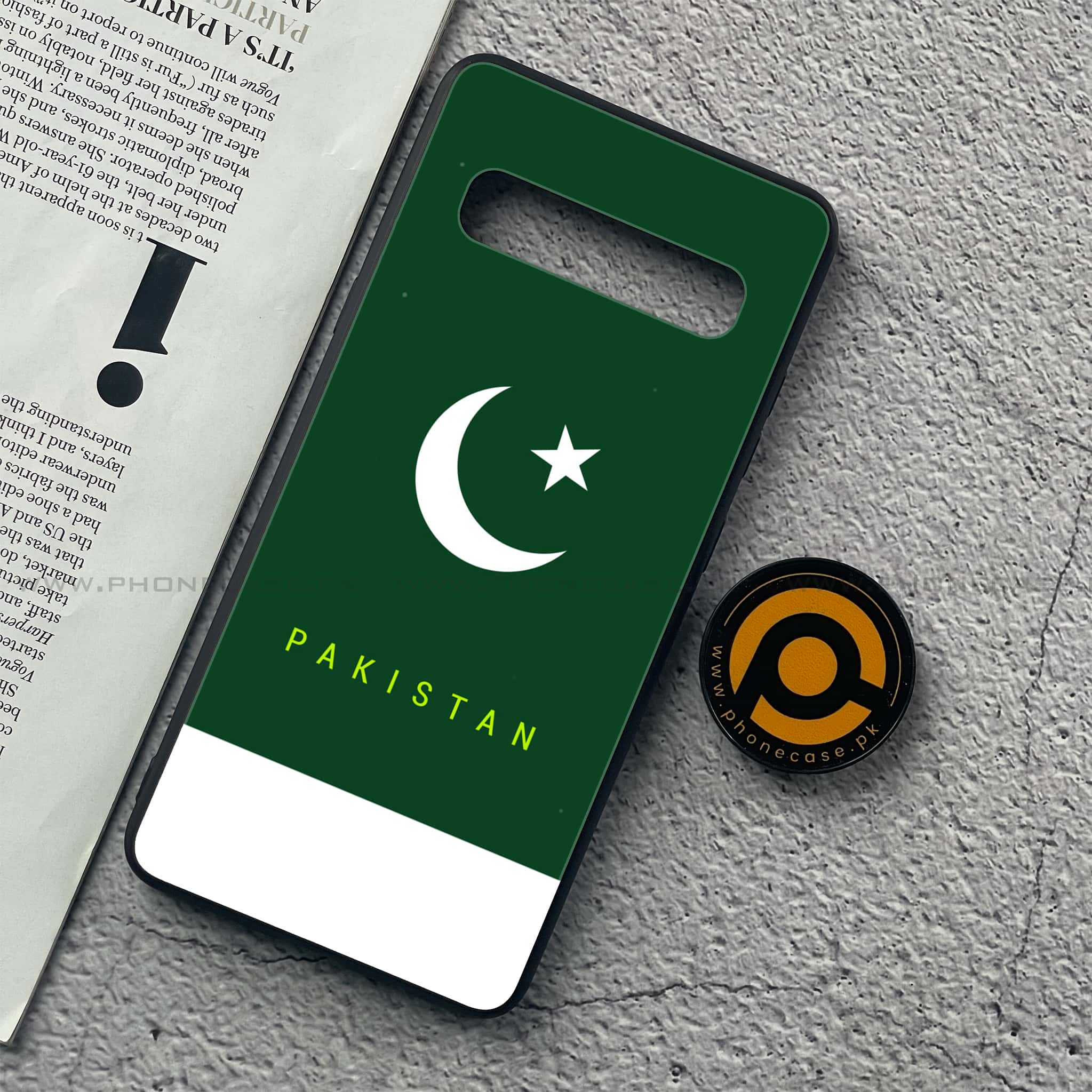 Samsung Galaxy S10 5G - Pakistani Flag Series - Premium Printed Glass soft Bumper shock Proof Case