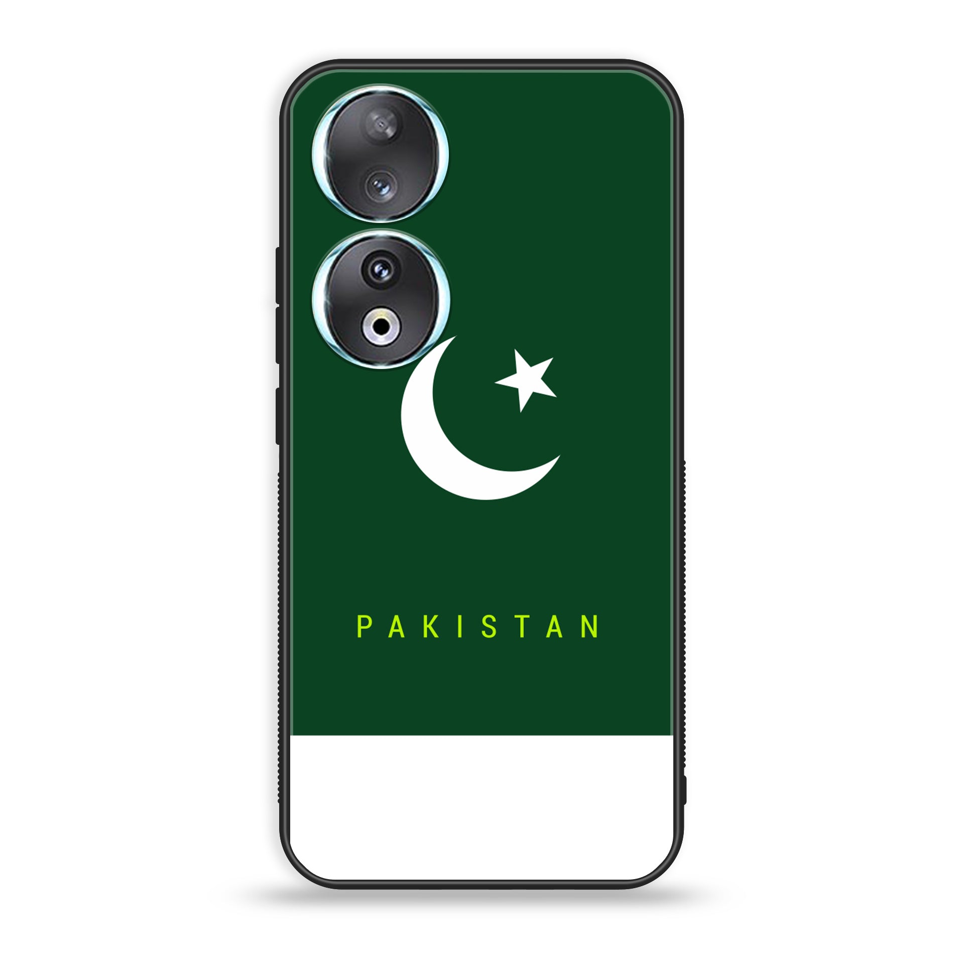 Huawei Honor 90 - Pakistani Flag Series - Premium Printed Glass soft Bumper shock Proof Case