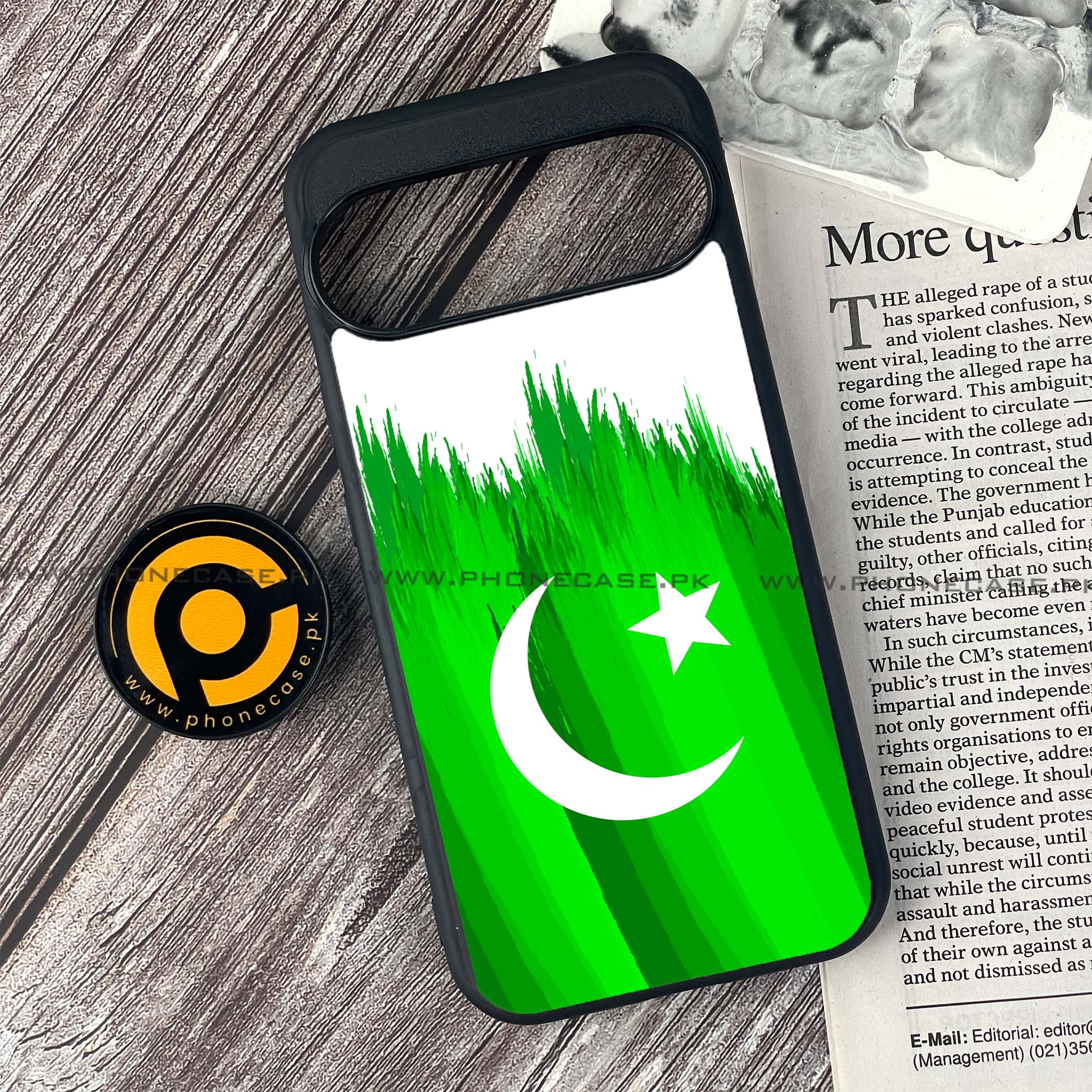 Google Pixel 9 - Pakistani Flag Series - Premium Printed Glass soft Bumper shock Proof Case