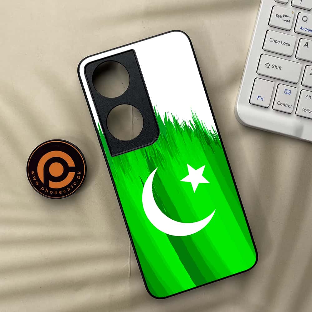Honor X7b - Pakistani Flag Series - Premium Metal  Printed soft Bumper shock Proof Case