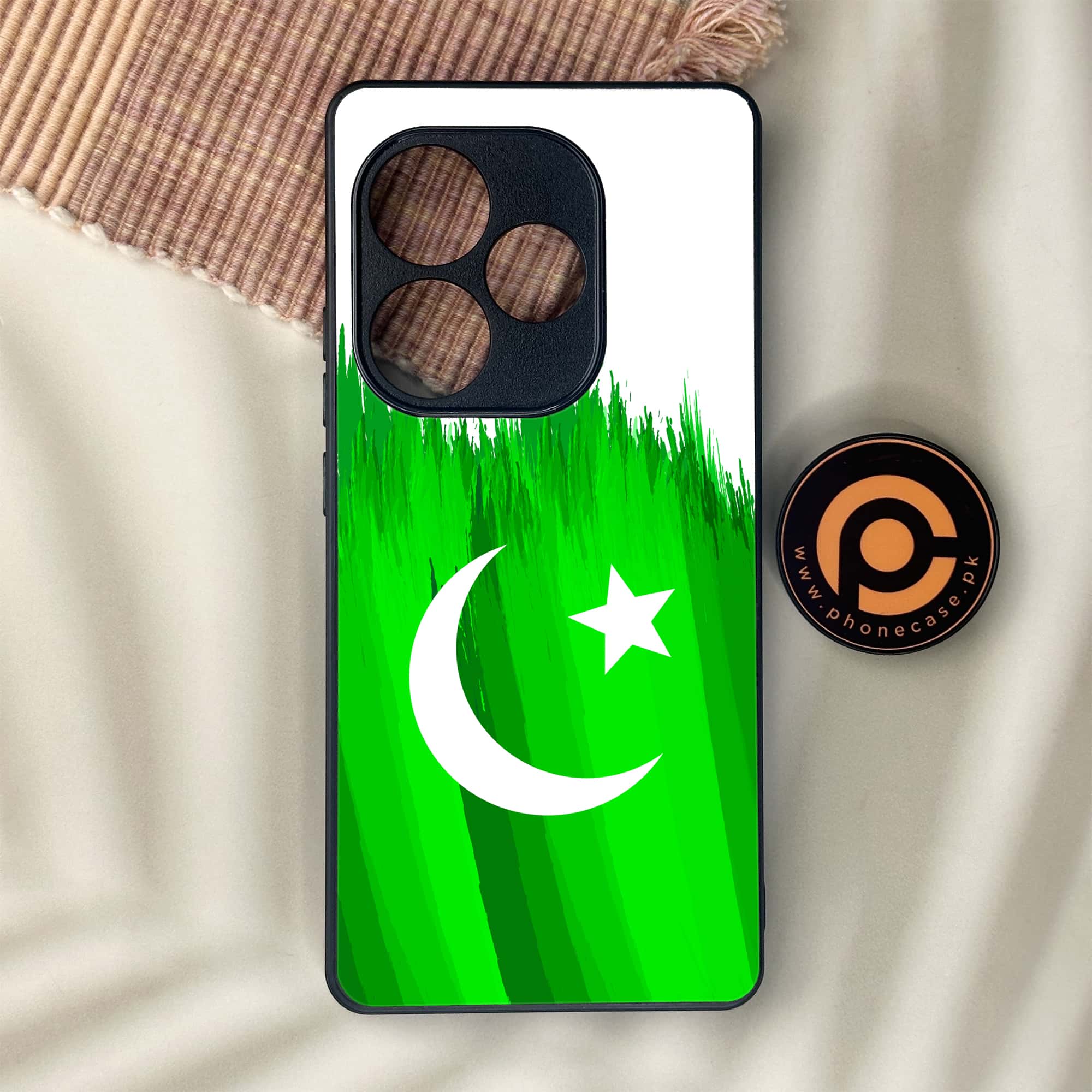 Realme GT 6 - Pakistani Flag Series - Premium Metal Printed soft Bumper shock Proof Case