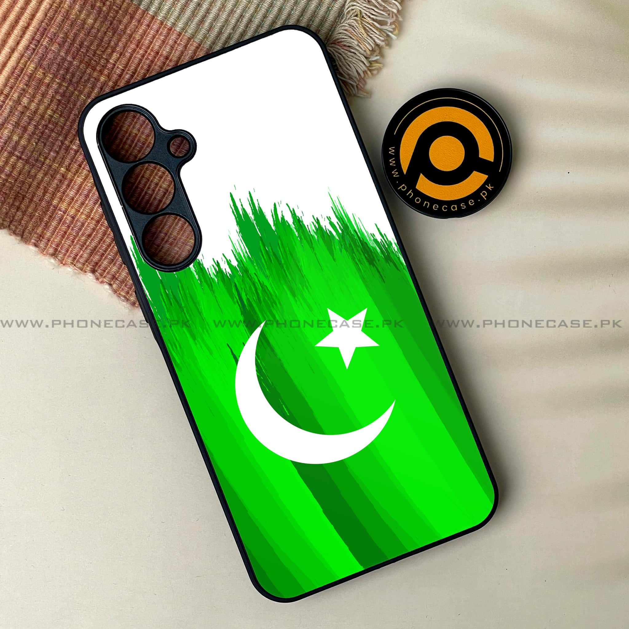 Samsung Galaxy M54 - Pakistani Flag Series- Premium Printed Glass soft Bumper shock Proof Case