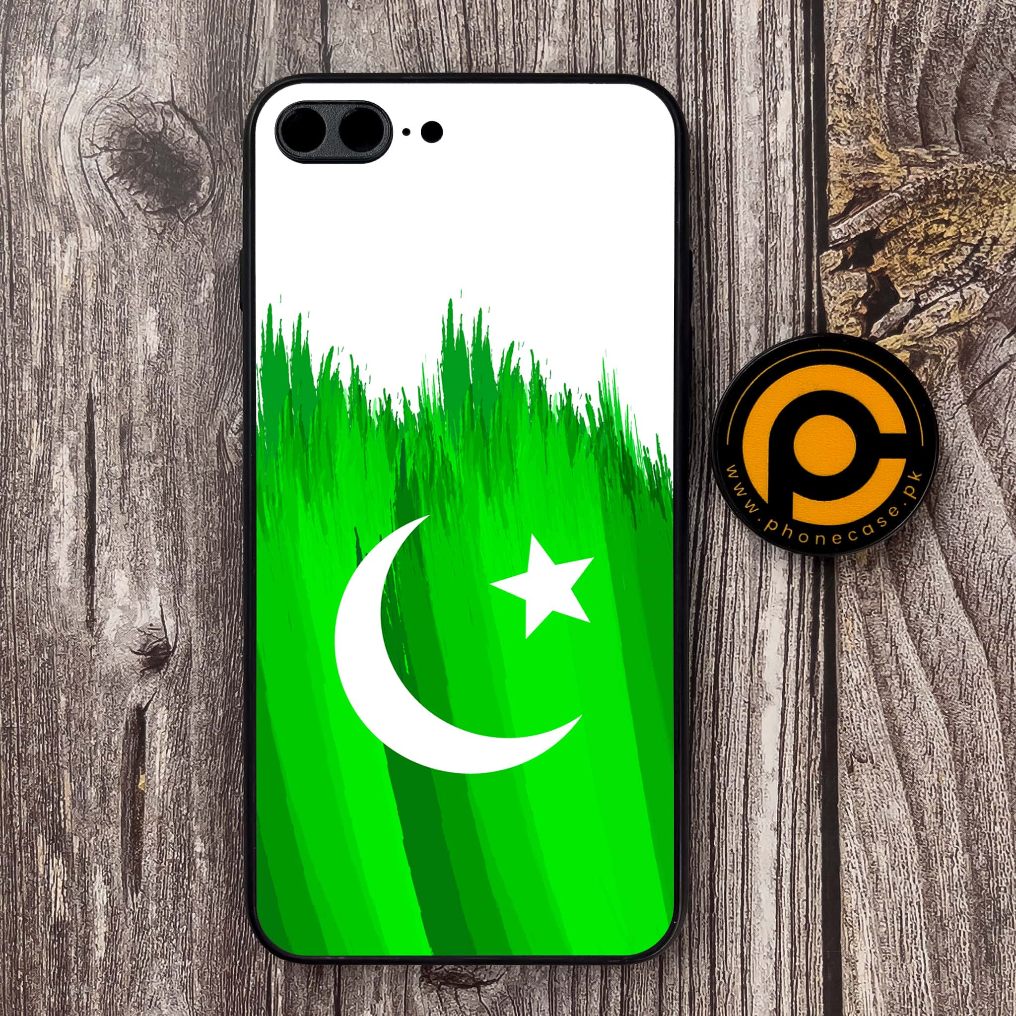 iPhone 7 Plus - Pakistani Flag Series - Premium Metal Printed Soft Bumper shock Proof Case