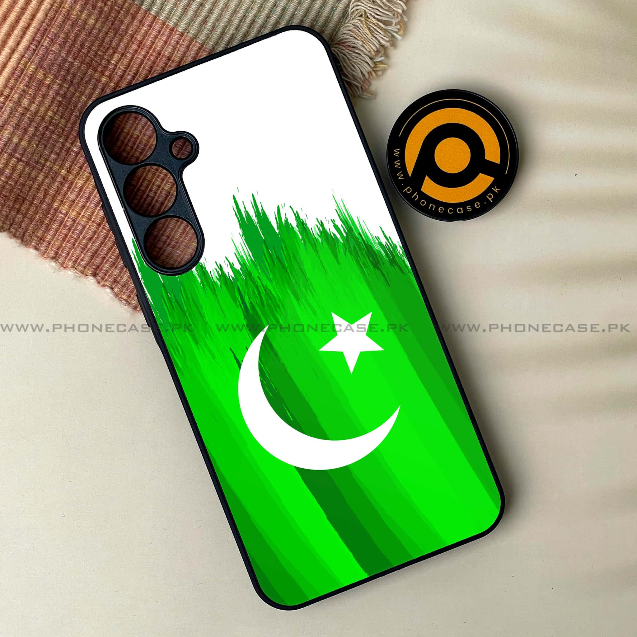 Samsung Galaxy A15 - Pakistani Flag Series - Premium Metal Printed soft Bumper shock Proof Case
