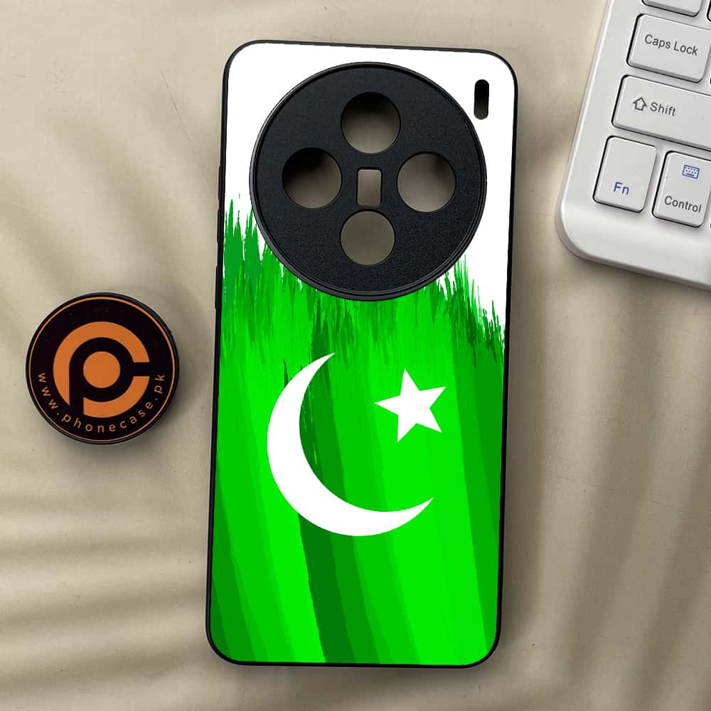 Vivo X200 - Pakistani Flag Series - Premium Metal  Printed soft Bumper shock Proof Case