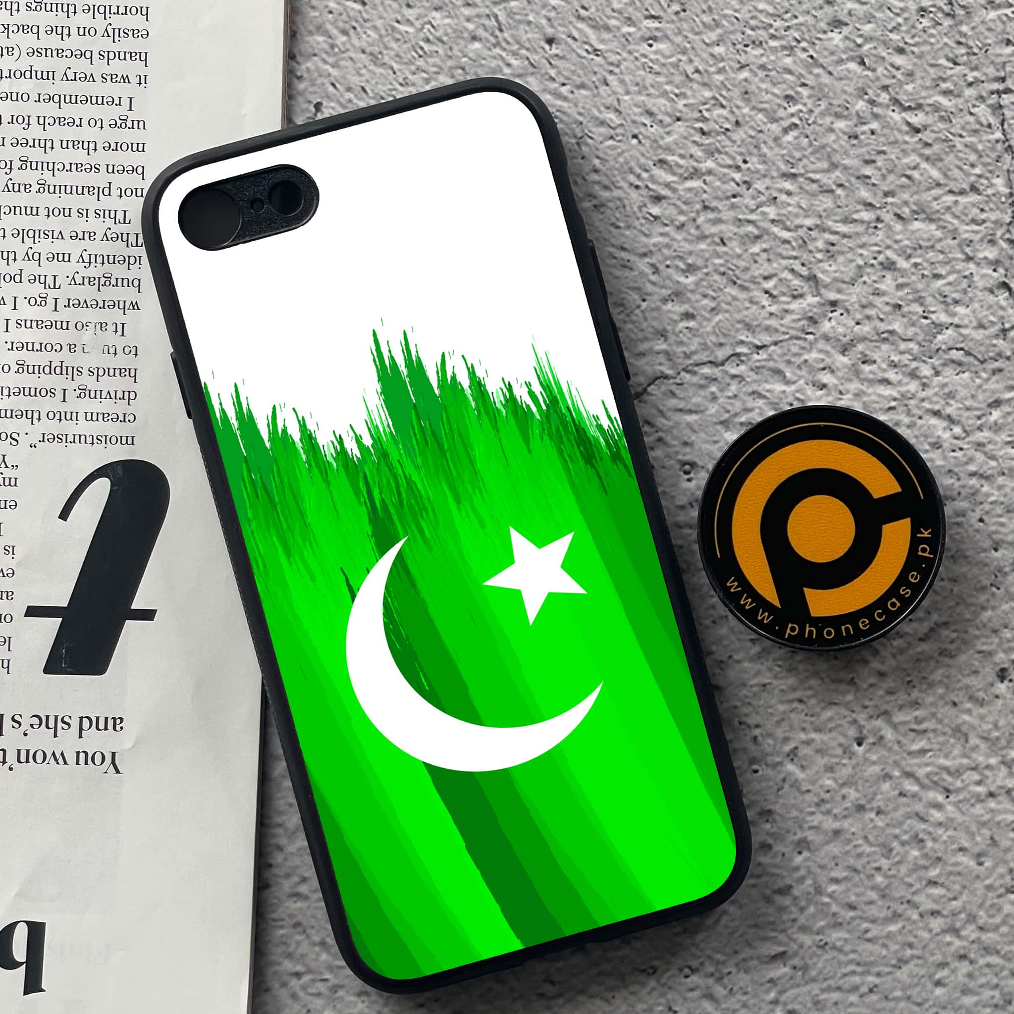 iPhone 7 / 8 - Pakistani Flag Series - Premium Printed Glass soft Bumper shock Proof Case