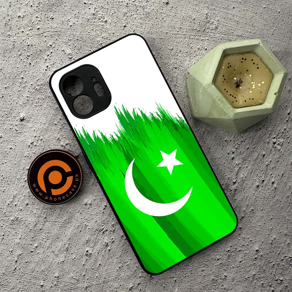 Nothing Phone 2 - Pakistani Flag Series - Premium Metal  Printed soft Bumper shock Proof Case