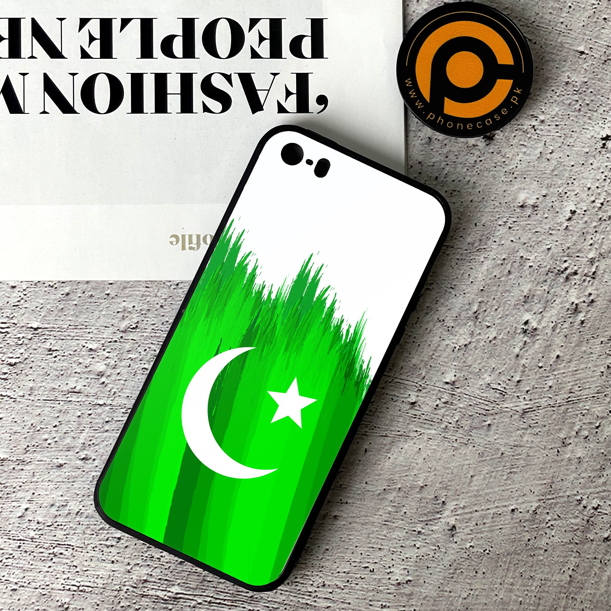 iPhone 5/5c/5s - Pakistani Flag Series - Premium Printed Glass soft Bumper shock Proof Case