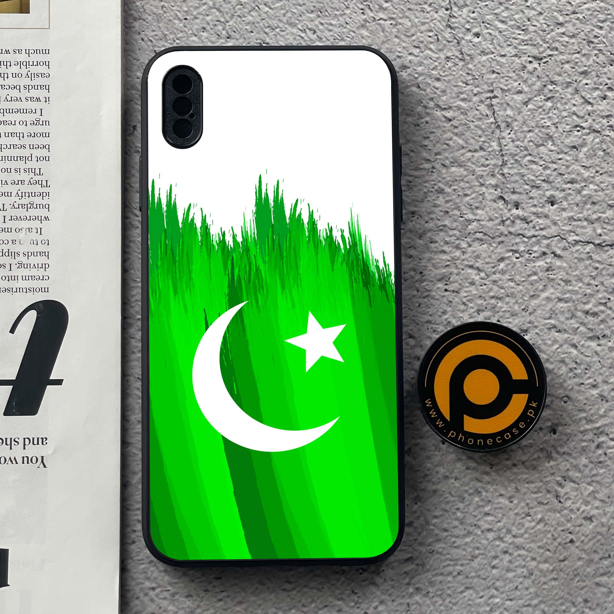 iPhone Xs Max - Pakistani Flag Series - Premium Metal Printed soft Bumper shock Proof Case