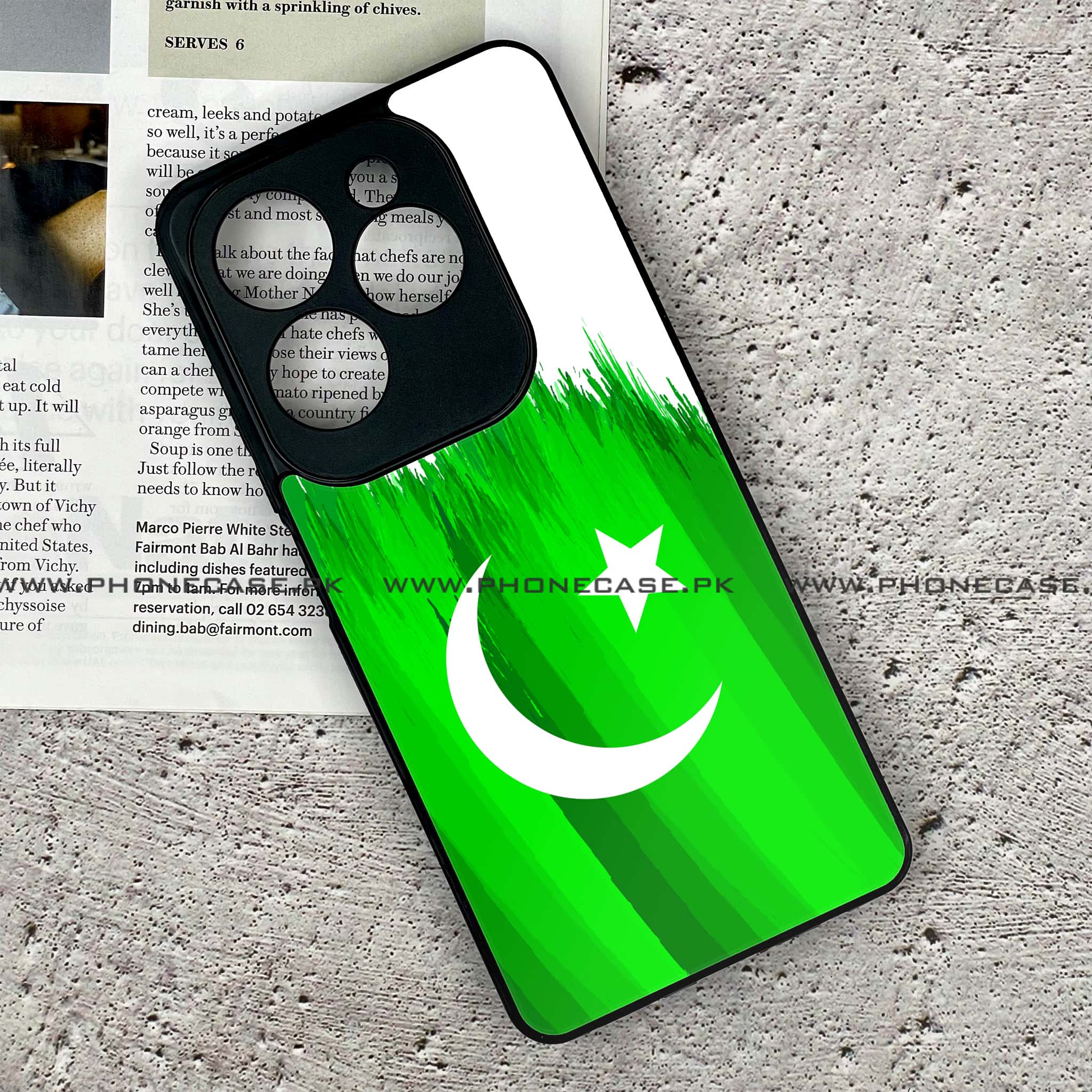 Infinix Hot 40 - Pakistani Flag Series - Premium Metal Printed soft Bumper shock Proof Case
