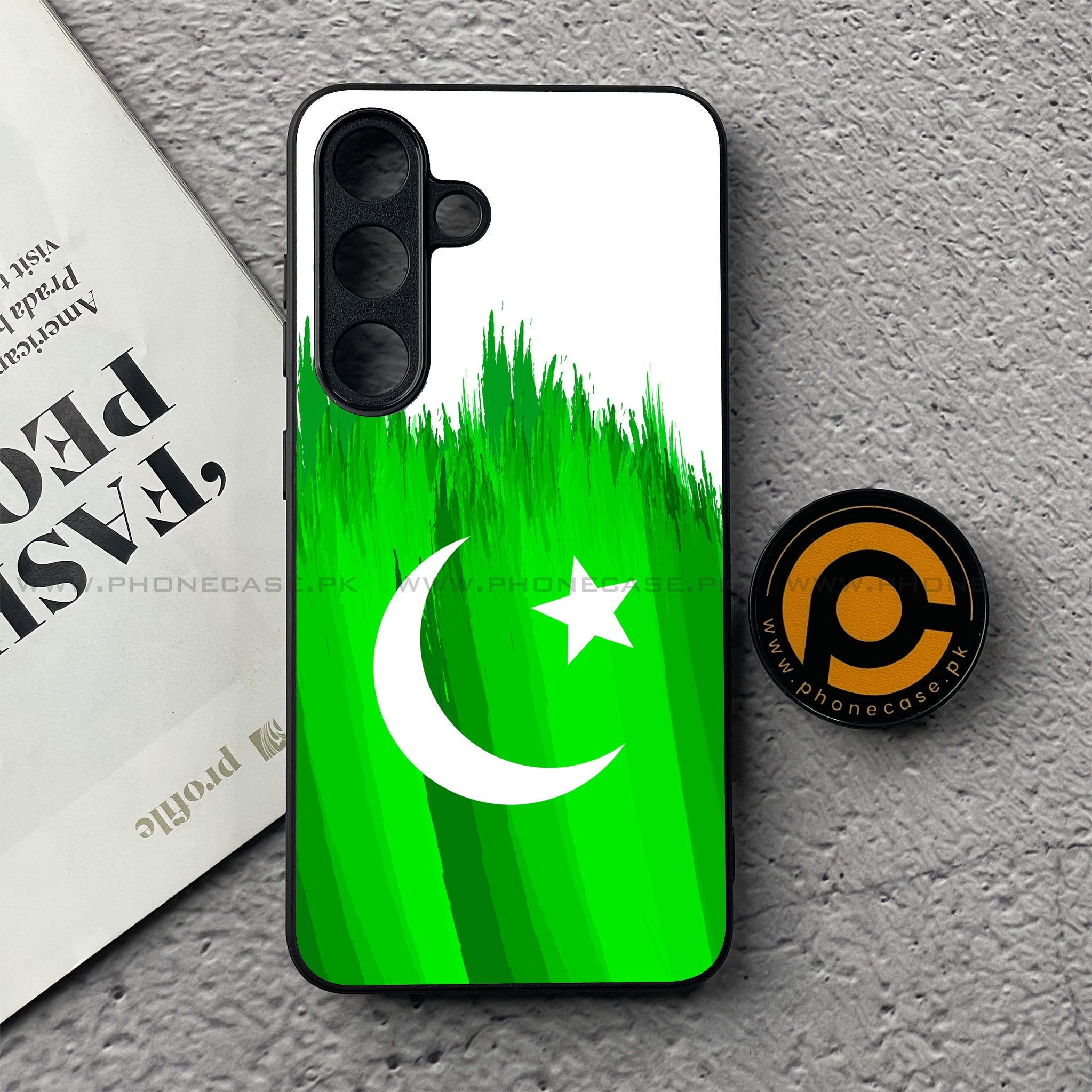 Samsung Galaxy S25 FE - Pakistani Flag Series - Premium Metal Printed soft Bumper shock Proof Case