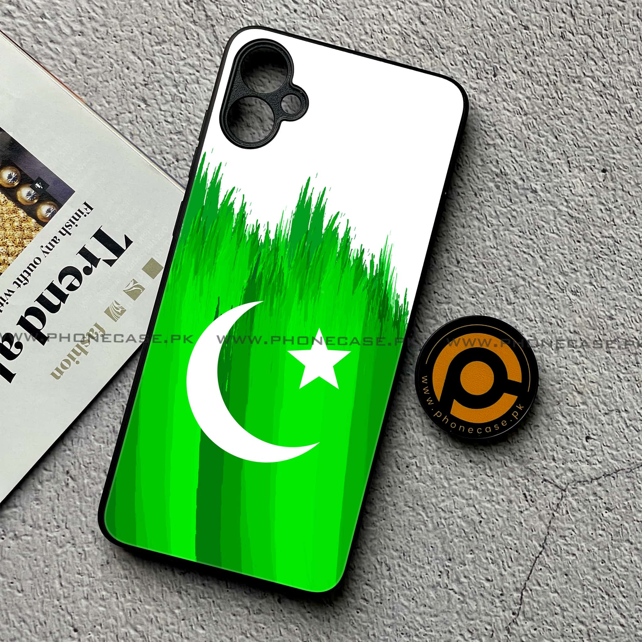 Samsung Galaxy A05 - Pakistani Flag Series - Premium Metal Printed soft Bumper shock Proof Case