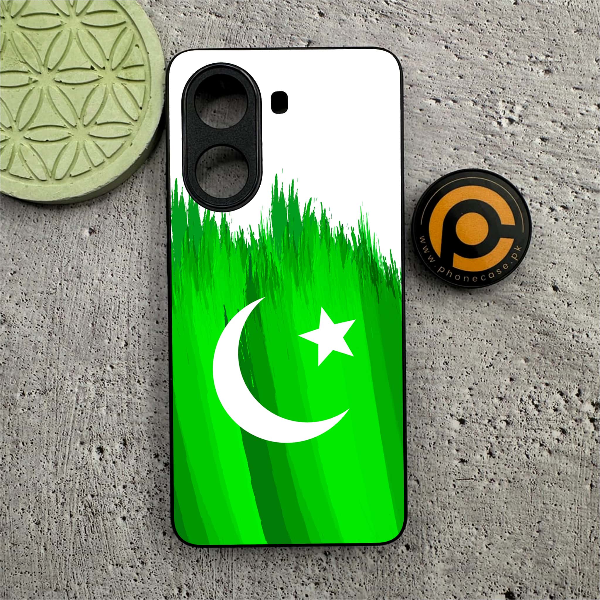Xiaomi Redmi Turbo 4 - Pakistani Flag Series - Premium Metal Printed soft Bumper shock Proof Case