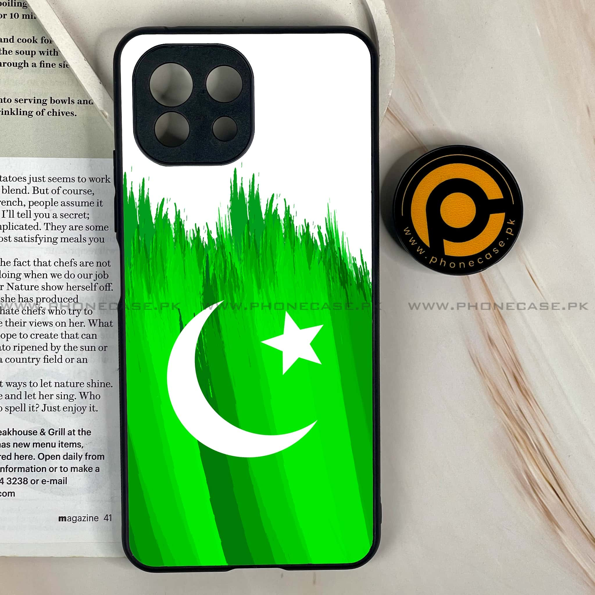 Mi 11 Lite - Pakistani Flag Series - Premium Printed Glass soft Bumper shock Proof Case