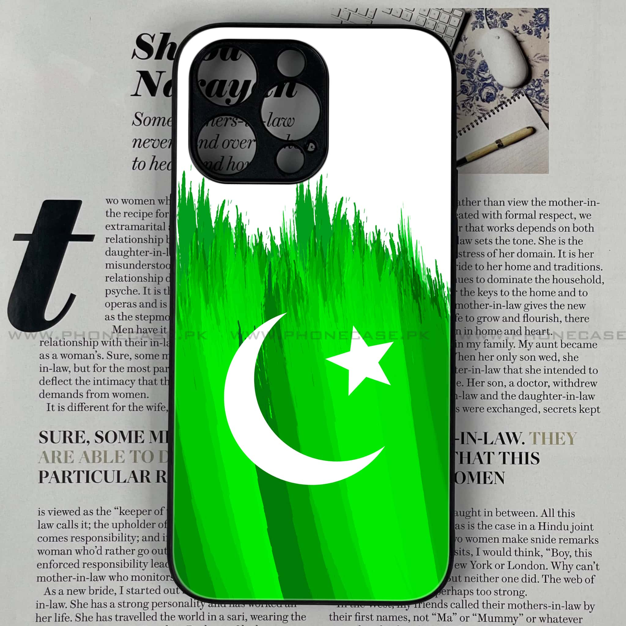 iPhone 15 Pro - Pakistani Flag Series - Premium Printed Glass soft Bumper shock Proof Case