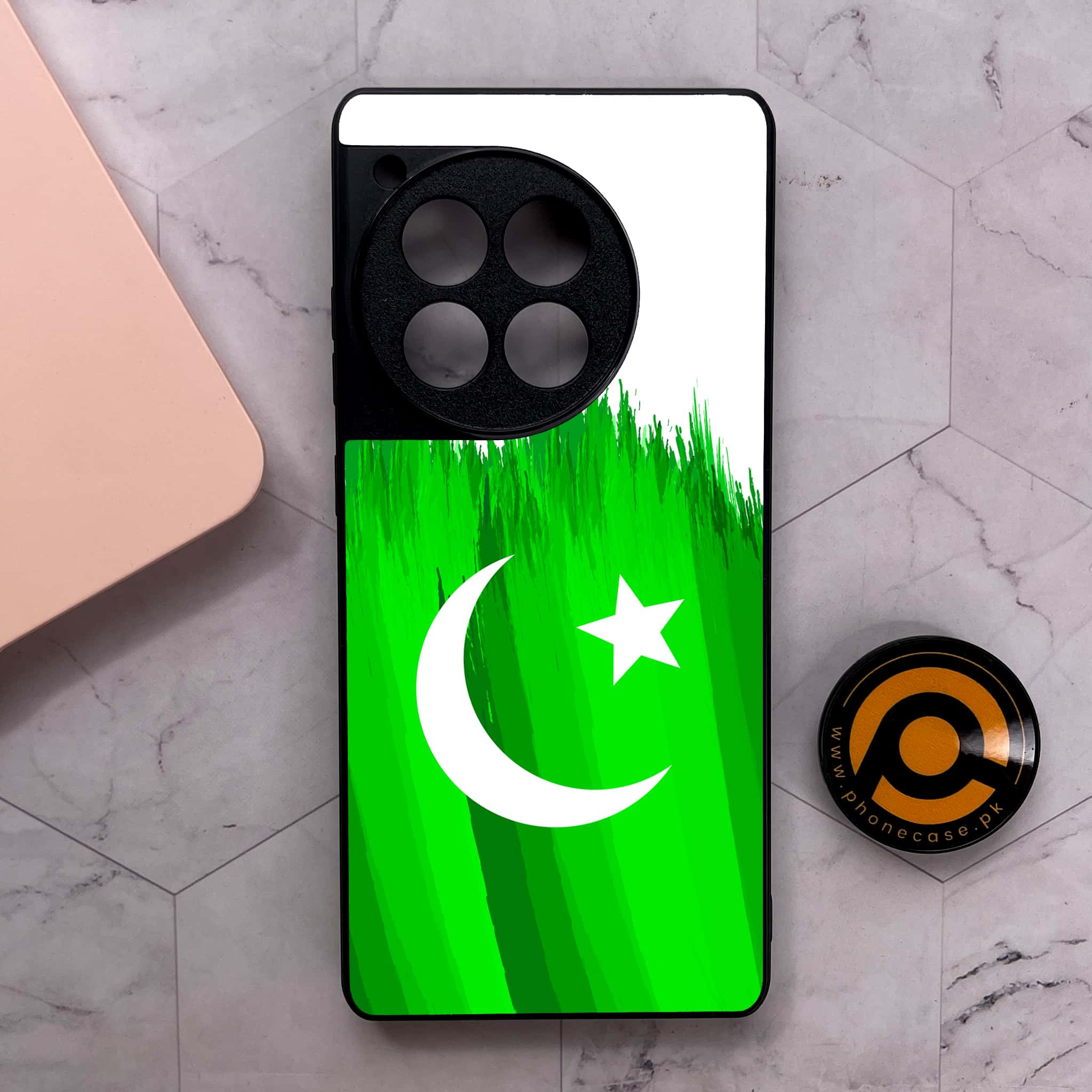 OnePlus 12R - Pakistani Flag Series - Premium Metal Printed soft Bumper shock Proof Case