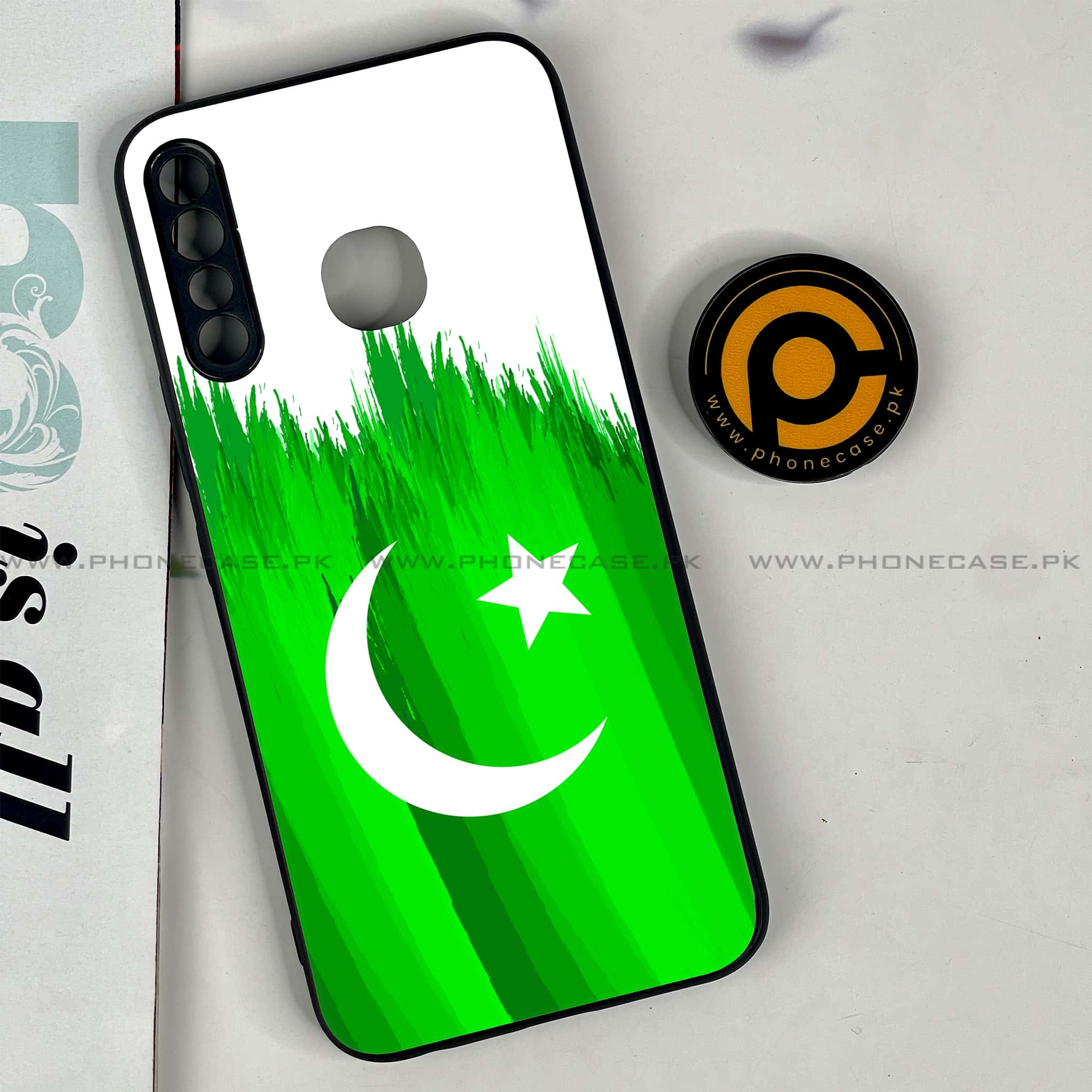 Infinix Hot 8 Lite - Pakistani Flag Series - Premium Printed Glass soft Bumper shock Proof Case