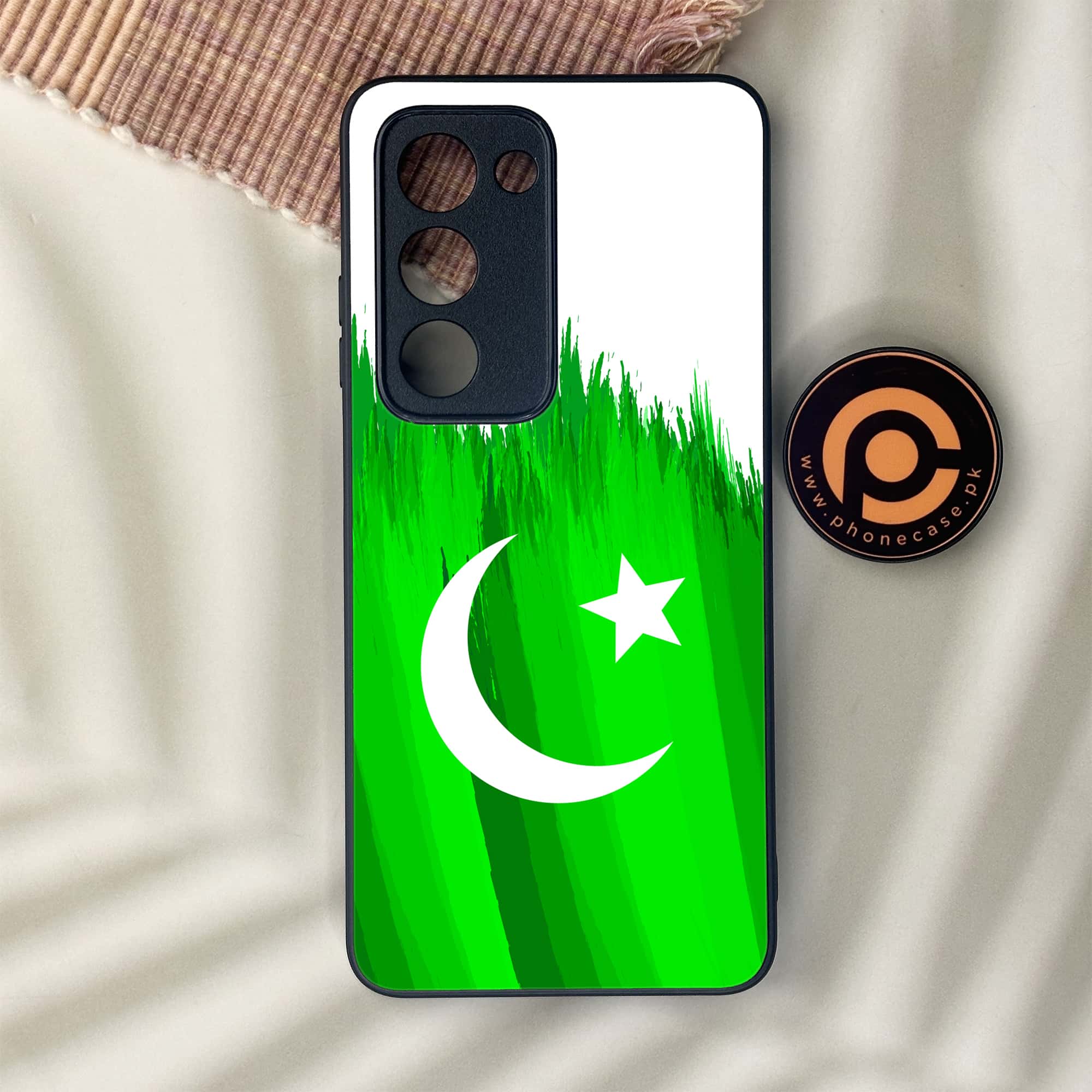 Oppo A5 2025 - Pakistani Flag Series - Premium Metal Printed soft Bumper shock Proof Case