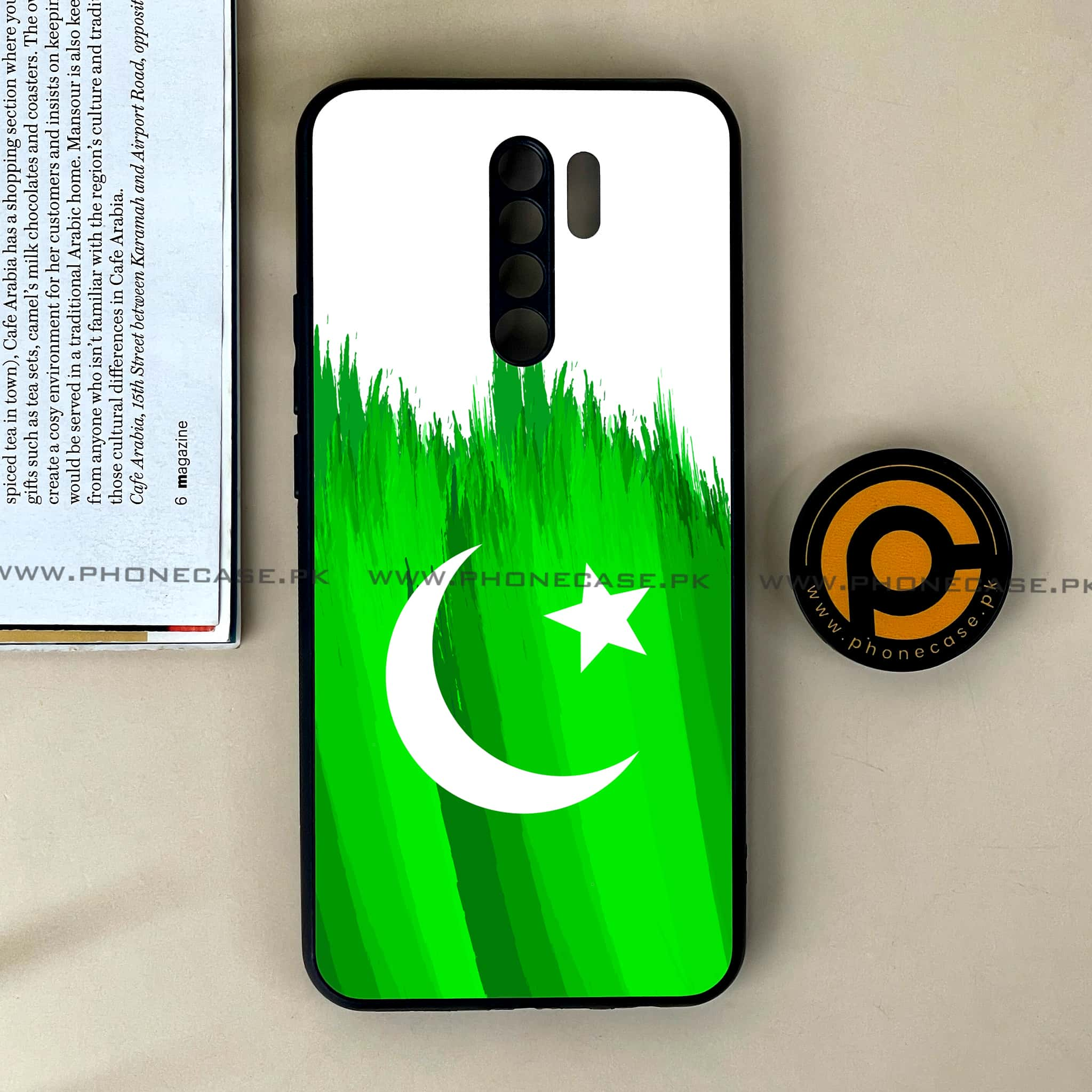 Xiaomi Redmi 9 - Pakistani Flag Series - Premium Printed Glass soft Bumper shock Proof Case