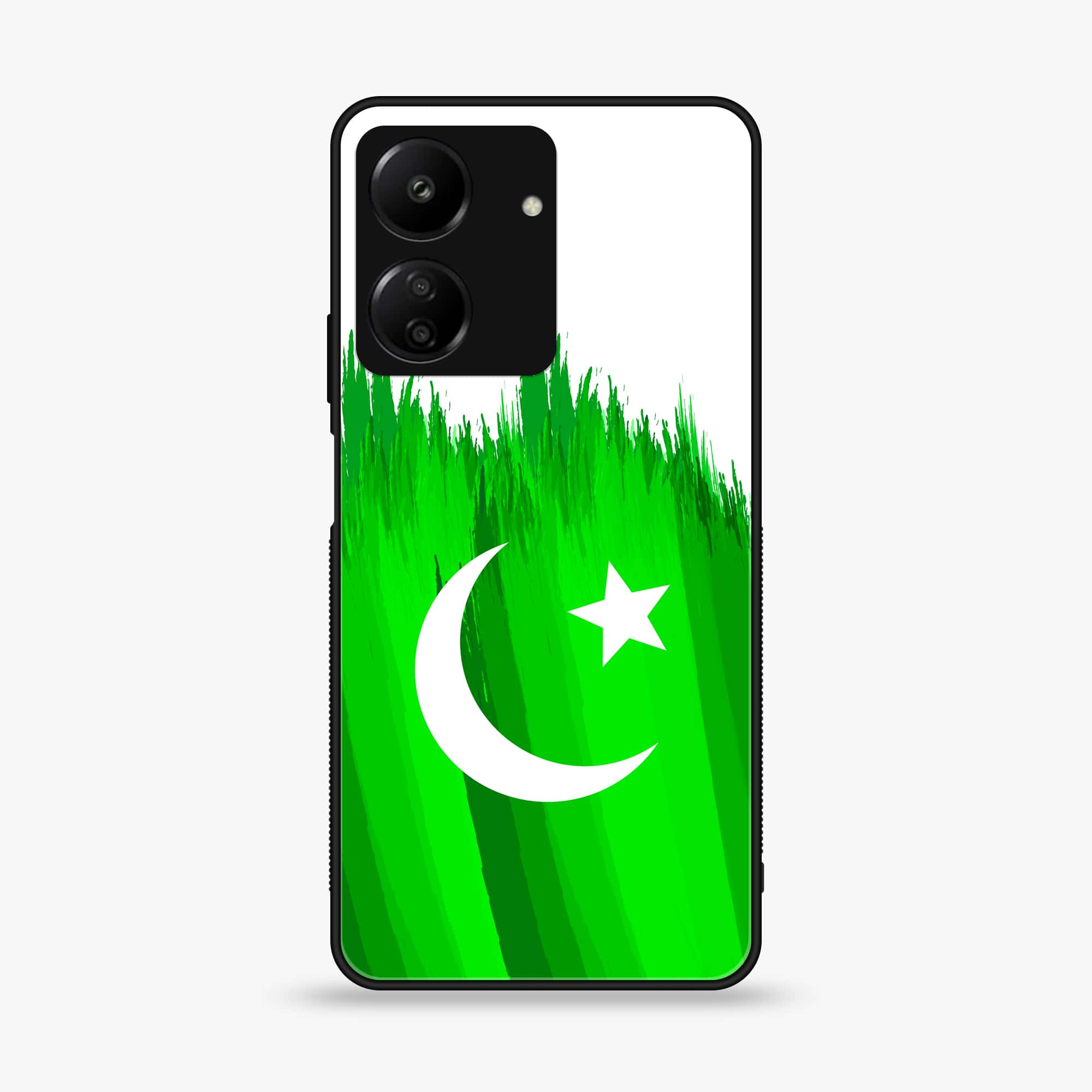 Xiaomi Poco C65 - Pakistani Flag Series - Premium Printed Glass soft Bumper shock Proof Case