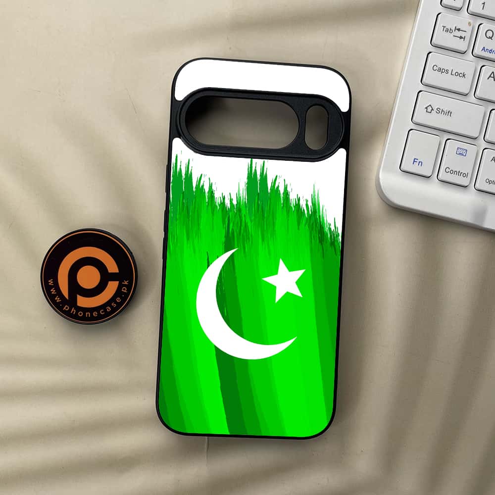 Google Pixel 10  - Pakistani Flag Series - Premium Metal Printed soft Bumper Shockof Case